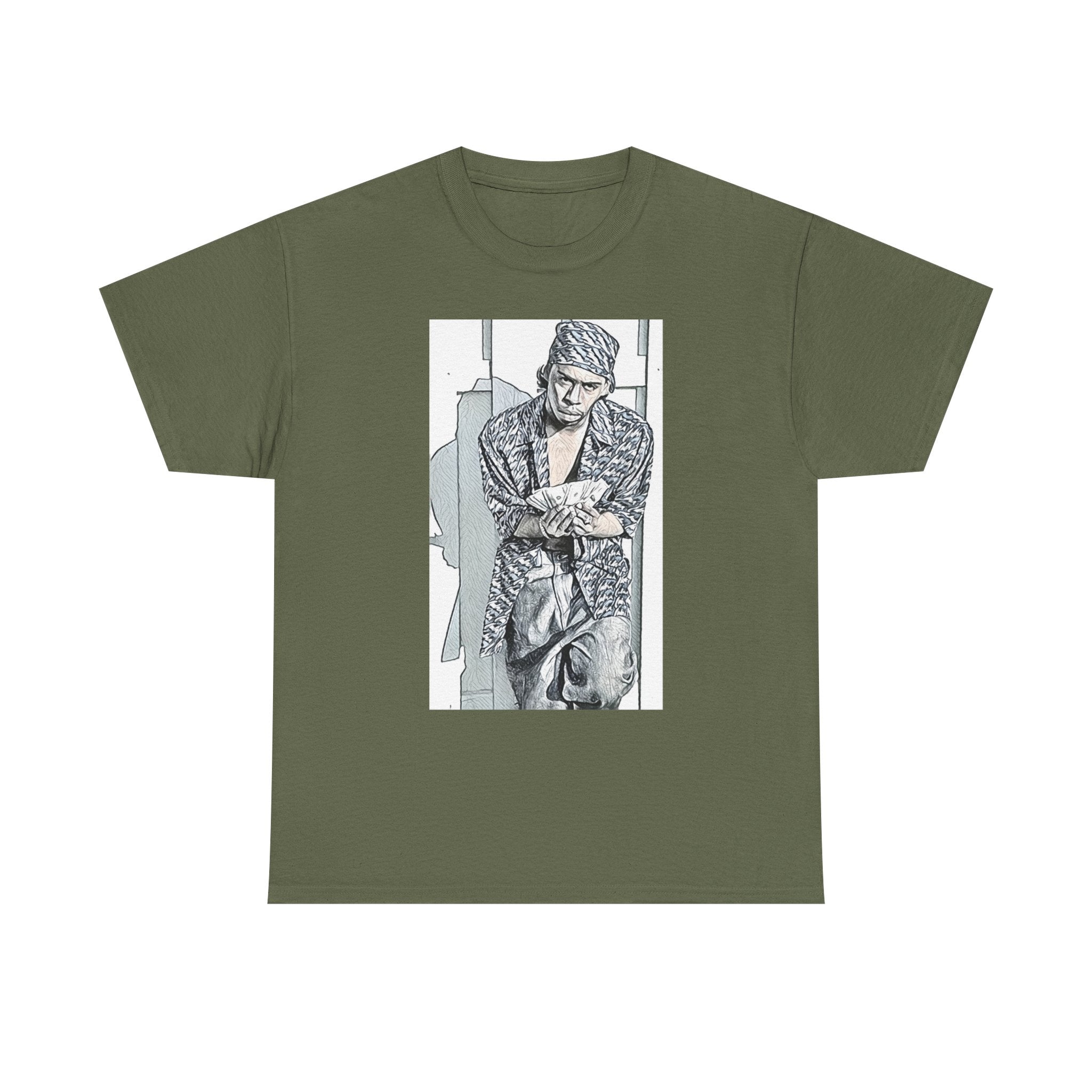 Tommy Wright III Graphic Print Short Sleeve Crew Unisex Heavy Cotton Tee Shirt
