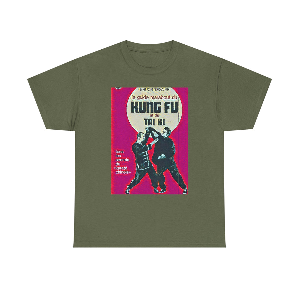 Kung Fu Tai Chi Bruce Tegner Graphic Print SS Crew Unisex Heavy Cotton Tee Shirt