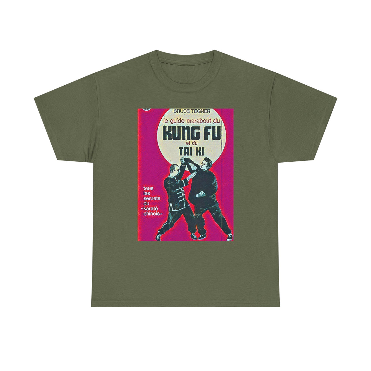 Kung Fu Tai Chi Bruce Tegner Graphic Print SS Crew Unisex Heavy Cotton Tee Shirt