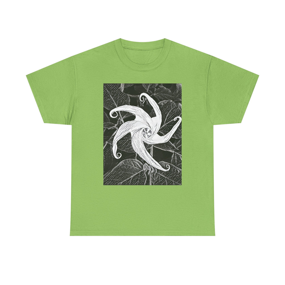 Jimsonweed Datura Stramonium Graphic Print Botany Unisex Heavy Cotton Tee Shirt