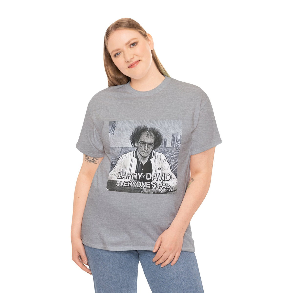 Larry David Everyone's Pal Graphic Print Short Sleeve Unisex Heavy Cotton Tee