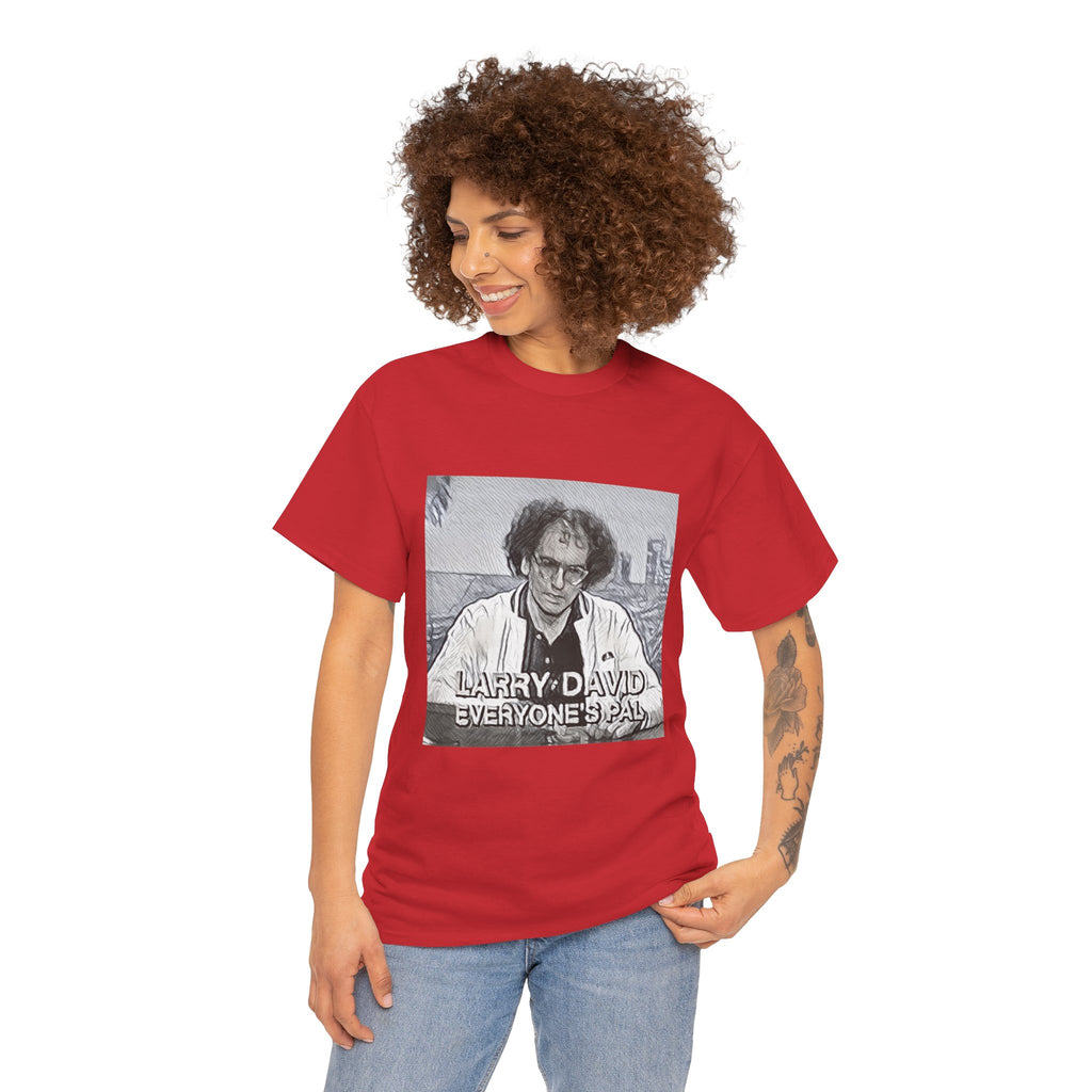 Larry David Everyone's Pal Graphic Print Short Sleeve Unisex Heavy Cotton Tee