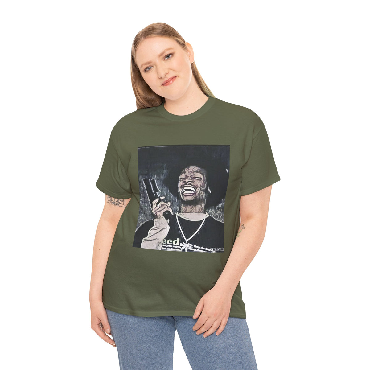 Shorty Scary Movie Graphic Print Short Sleeve Crew Unisex Heavy Cotton Tee Shirt