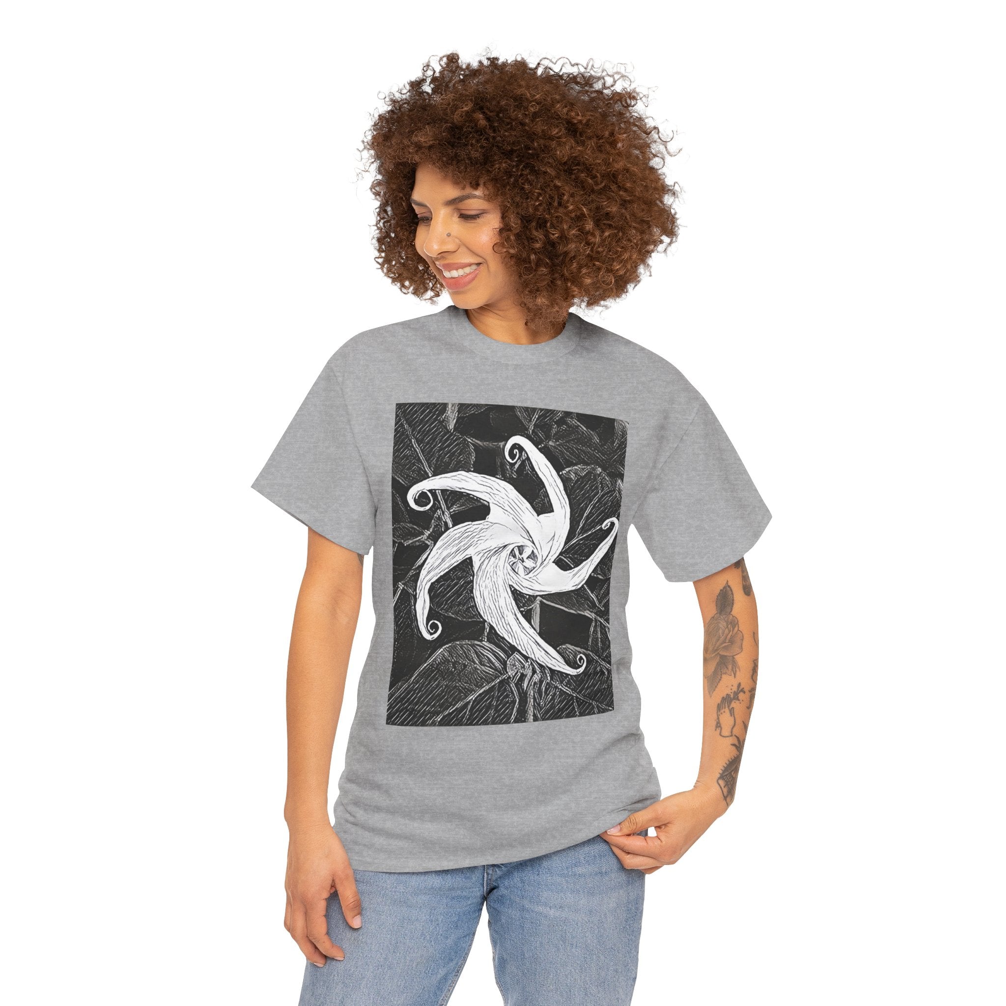 Jimsonweed Datura Stramonium Graphic Print Botany Unisex Heavy Cotton Tee Shirt