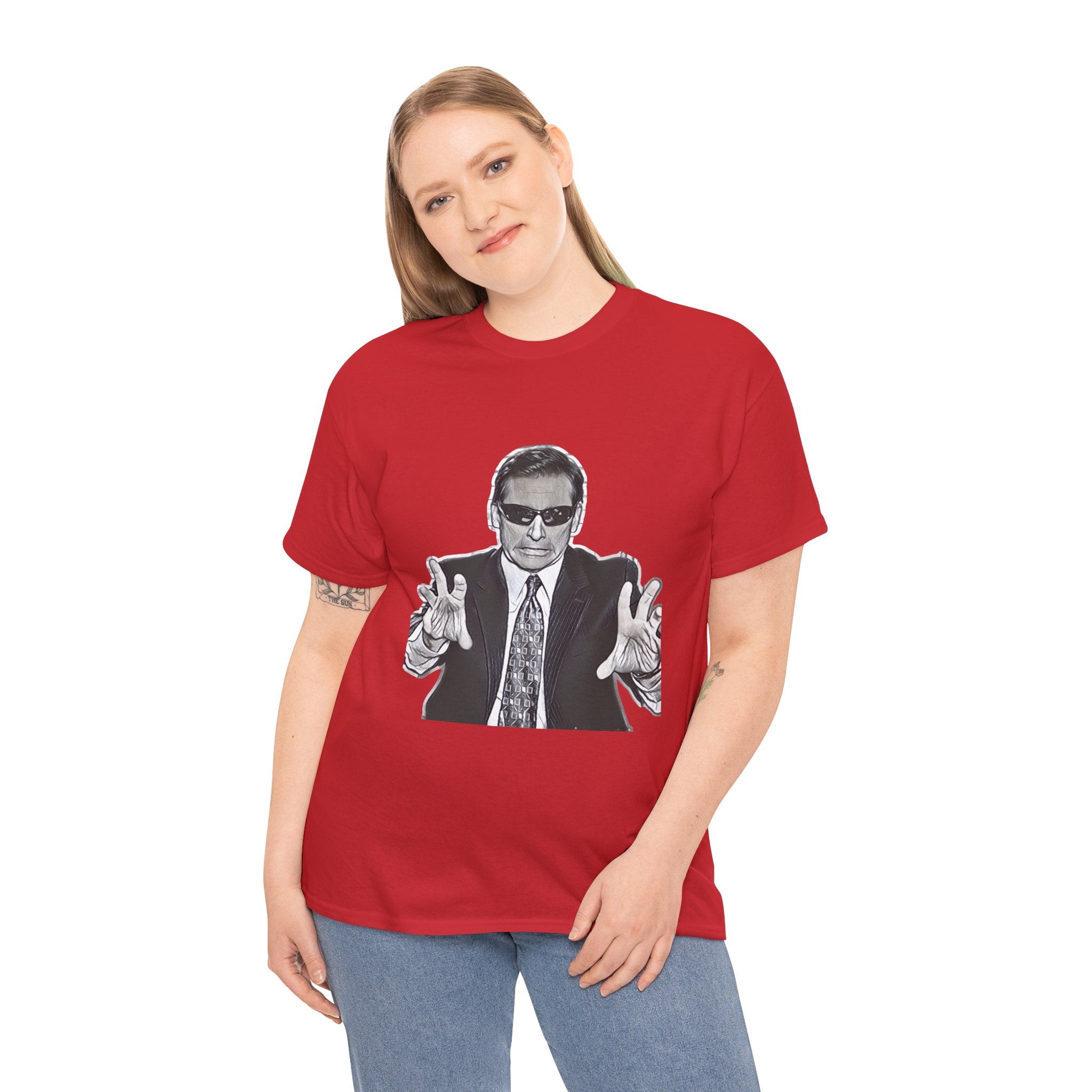 Blind Guy Mcsqueezy Michael Scott Office Graphic Print Unisex Heavy Cotton Tee
