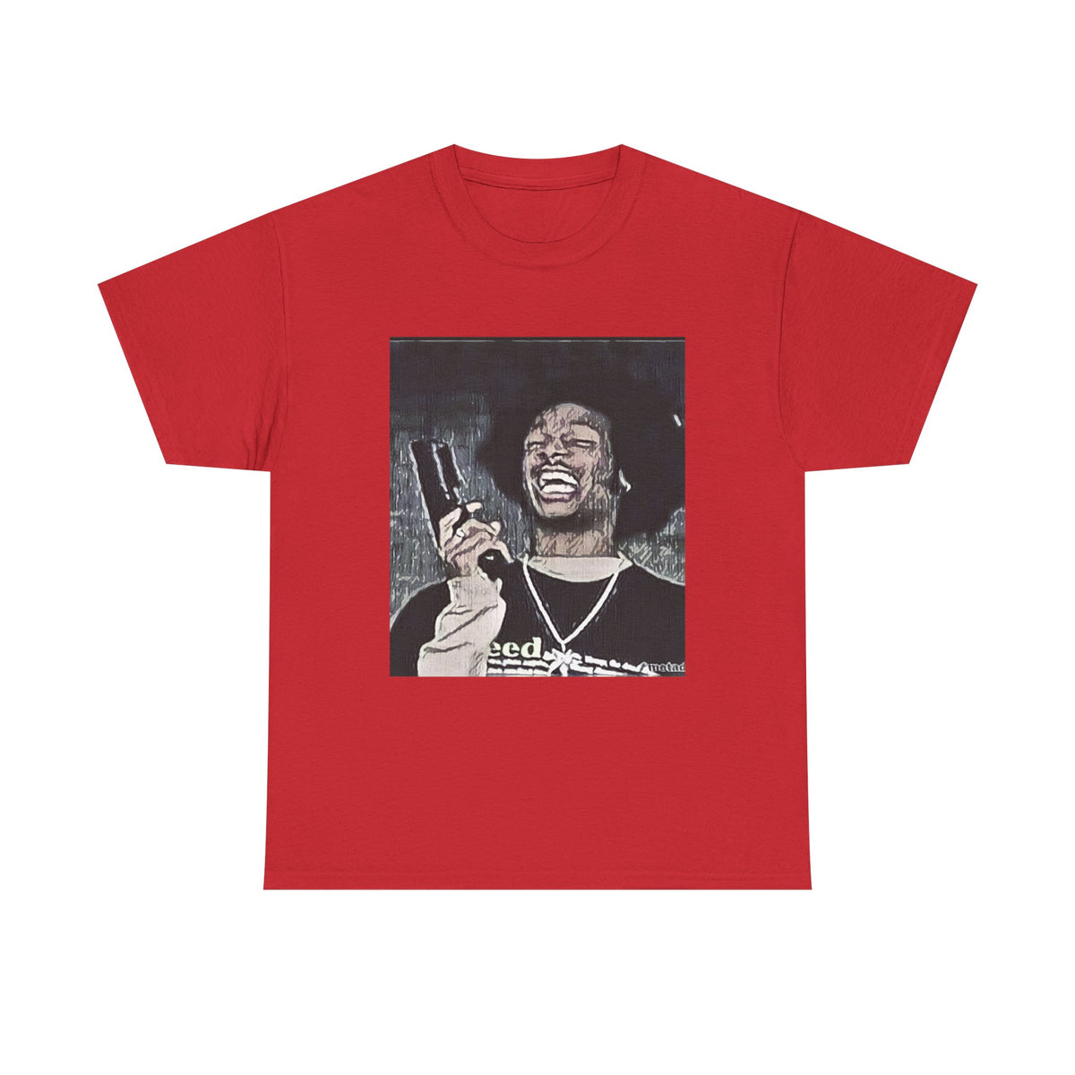 Shorty Scary Movie Graphic Print Short Sleeve Crew Unisex Heavy Cotton Tee Shirt