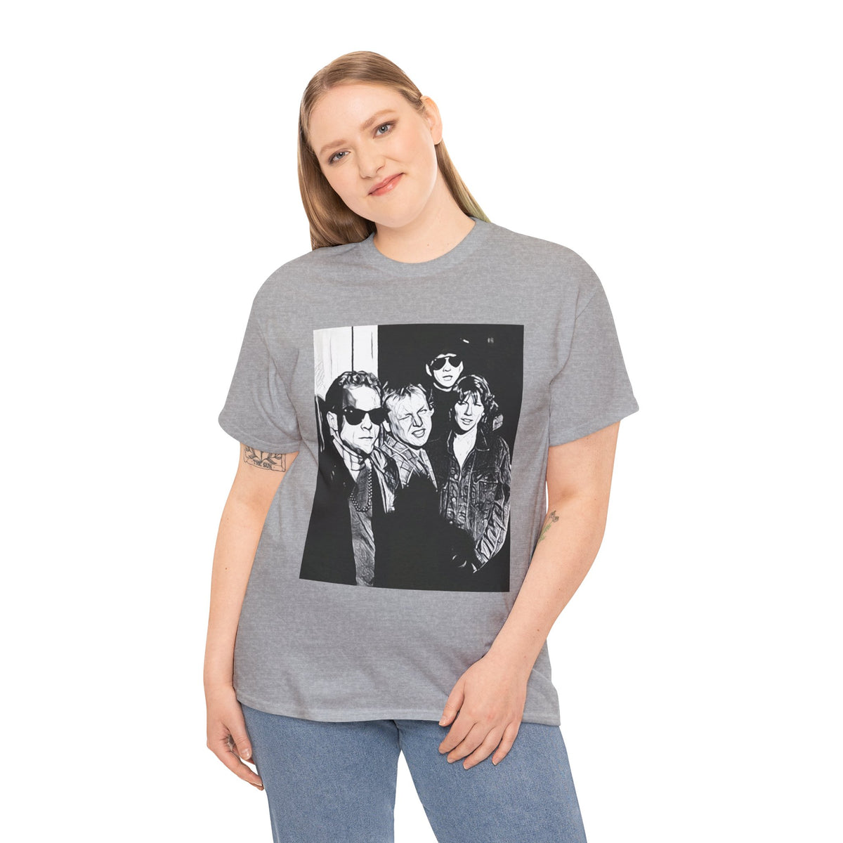 The Pixies Graphic Print Short Sleeve Crew Neck Unisex Heavy Cotton Tee Shirt