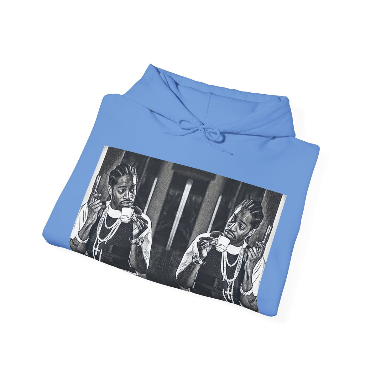 Andre 3000 Graphic Print Long Sleeve Unisex Heavy Blend™ Hooded Art Sweatshirt
