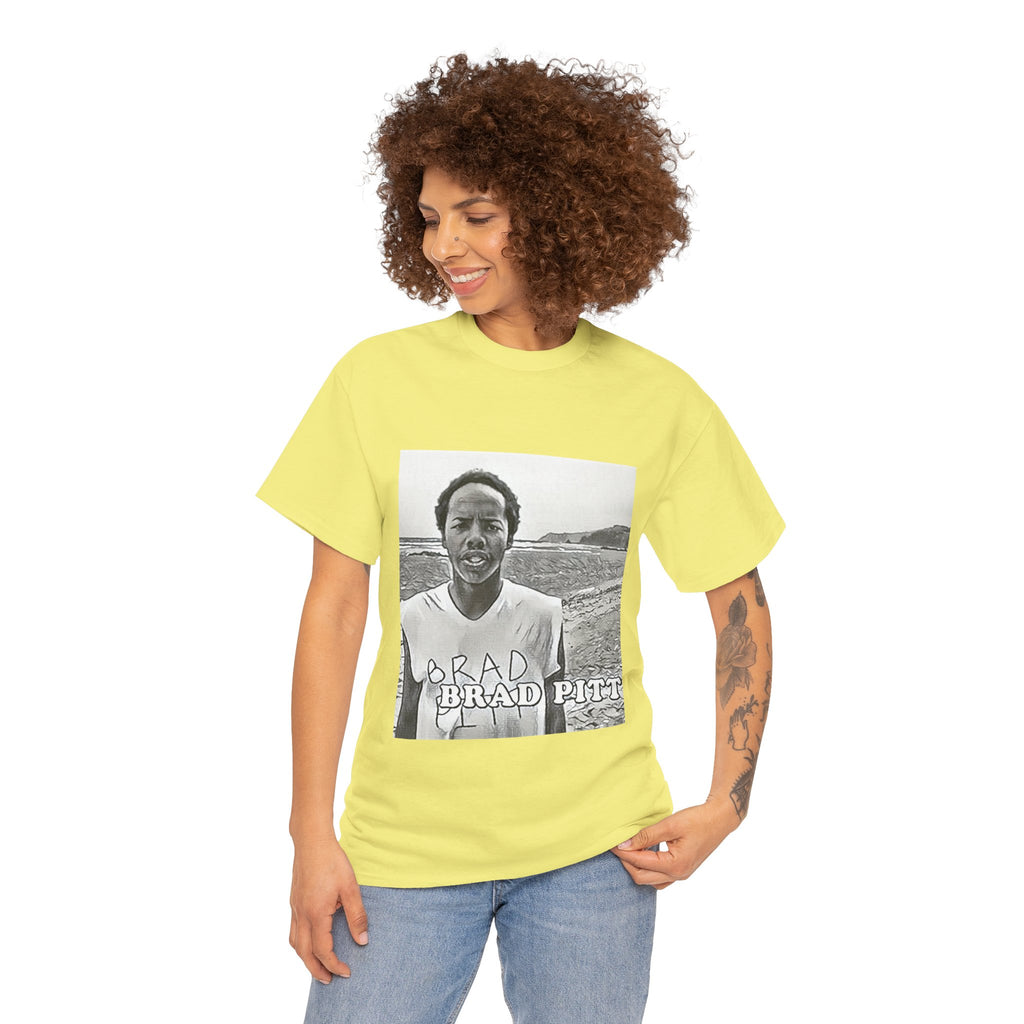 Earl Sweatshirt Brad Pitt Graphic Print Short Sleeve Unisex Heavy Cotton T-Shirt