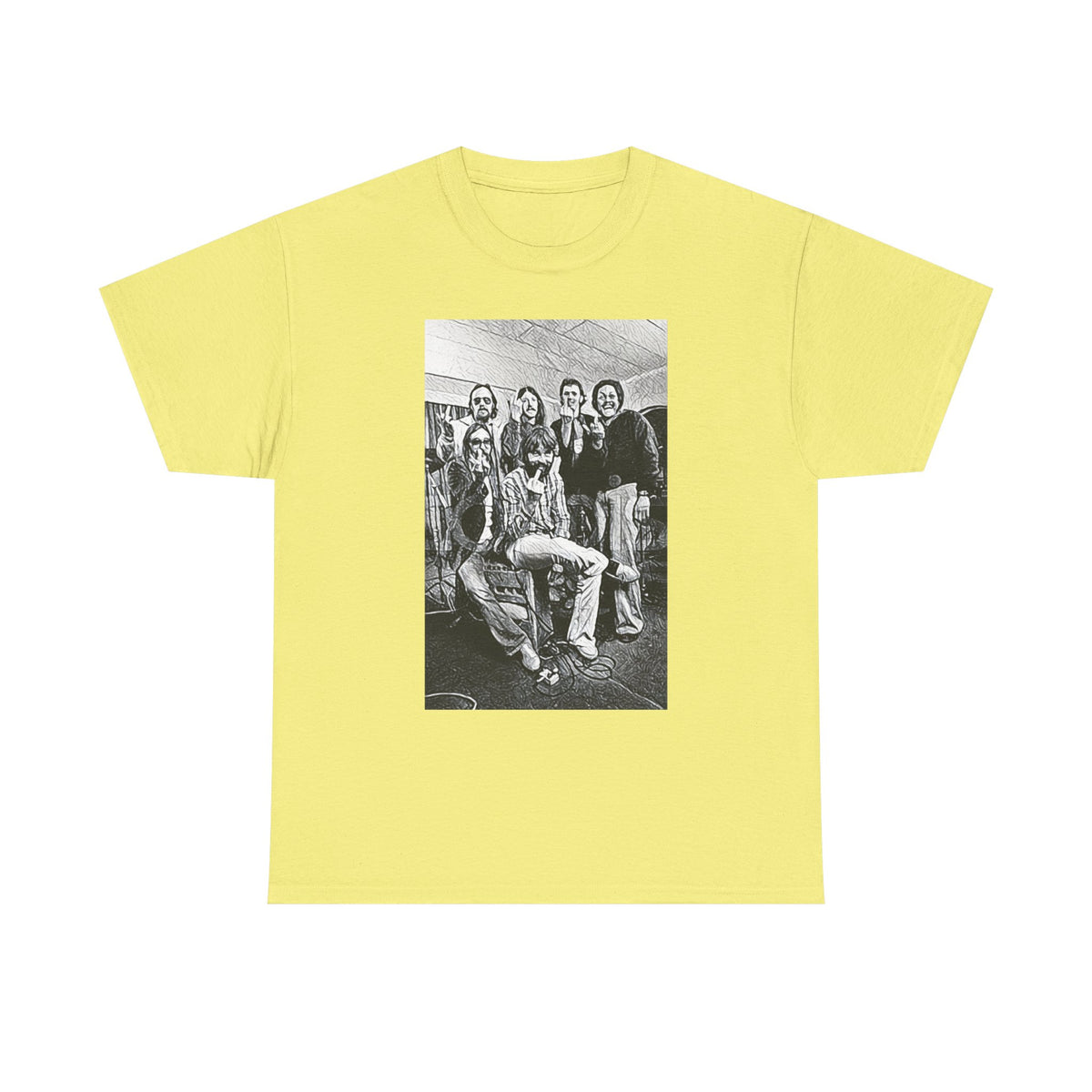 The Doobie Brothers Graphic Print Short Sleeve Crew Neck Unisex Heavy Cotton Tee