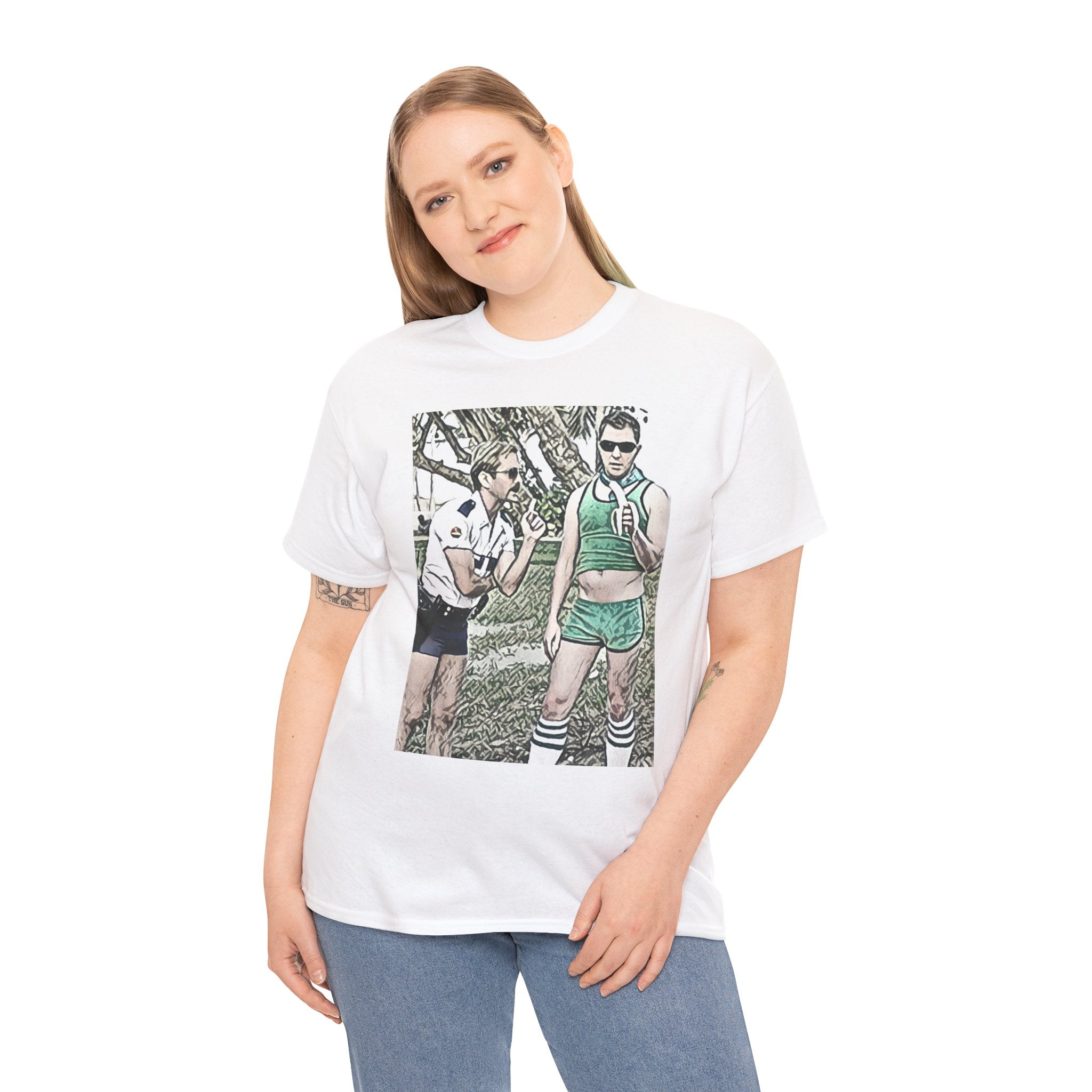 Reno 911 Graphic Print Short Sleeve Crew Neck Unisex Heavy Cotton Art Tee Shirt