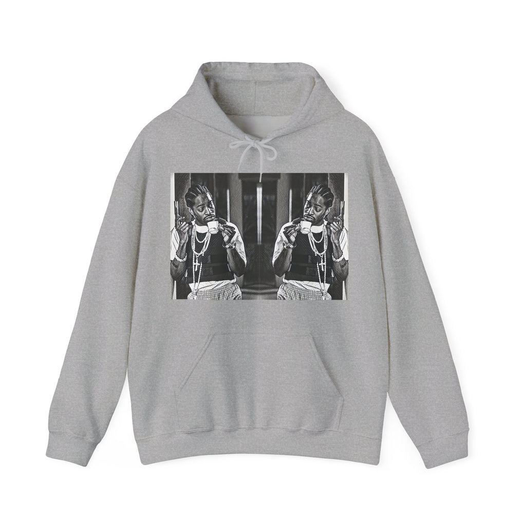 Andre 3000 Graphic Print Long Sleeve Unisex Heavy Blend™ Hooded Art Sweatshirt