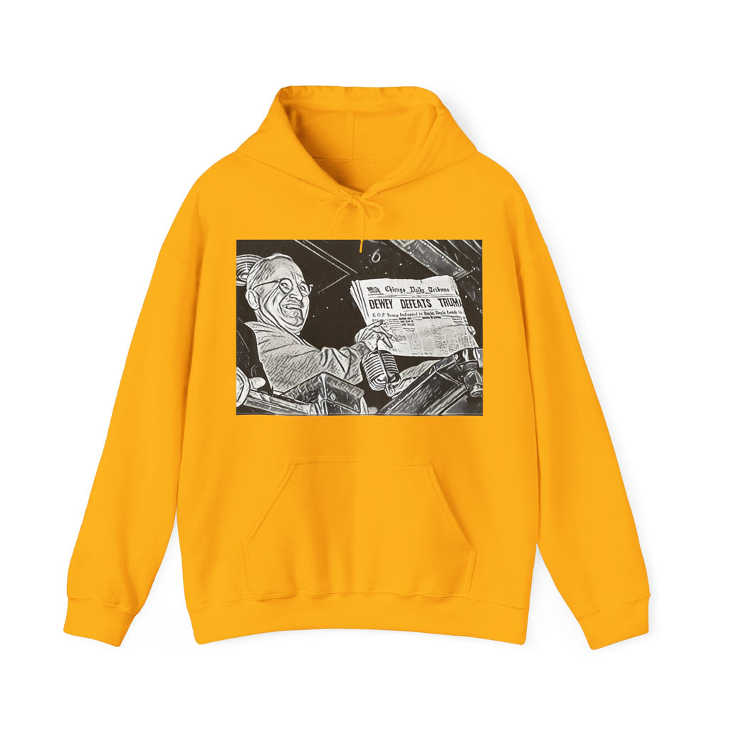 Dewey Defeats Truman Graphic Print LS Unisex Heavy Blend™ Hooded Art Sweatshirt