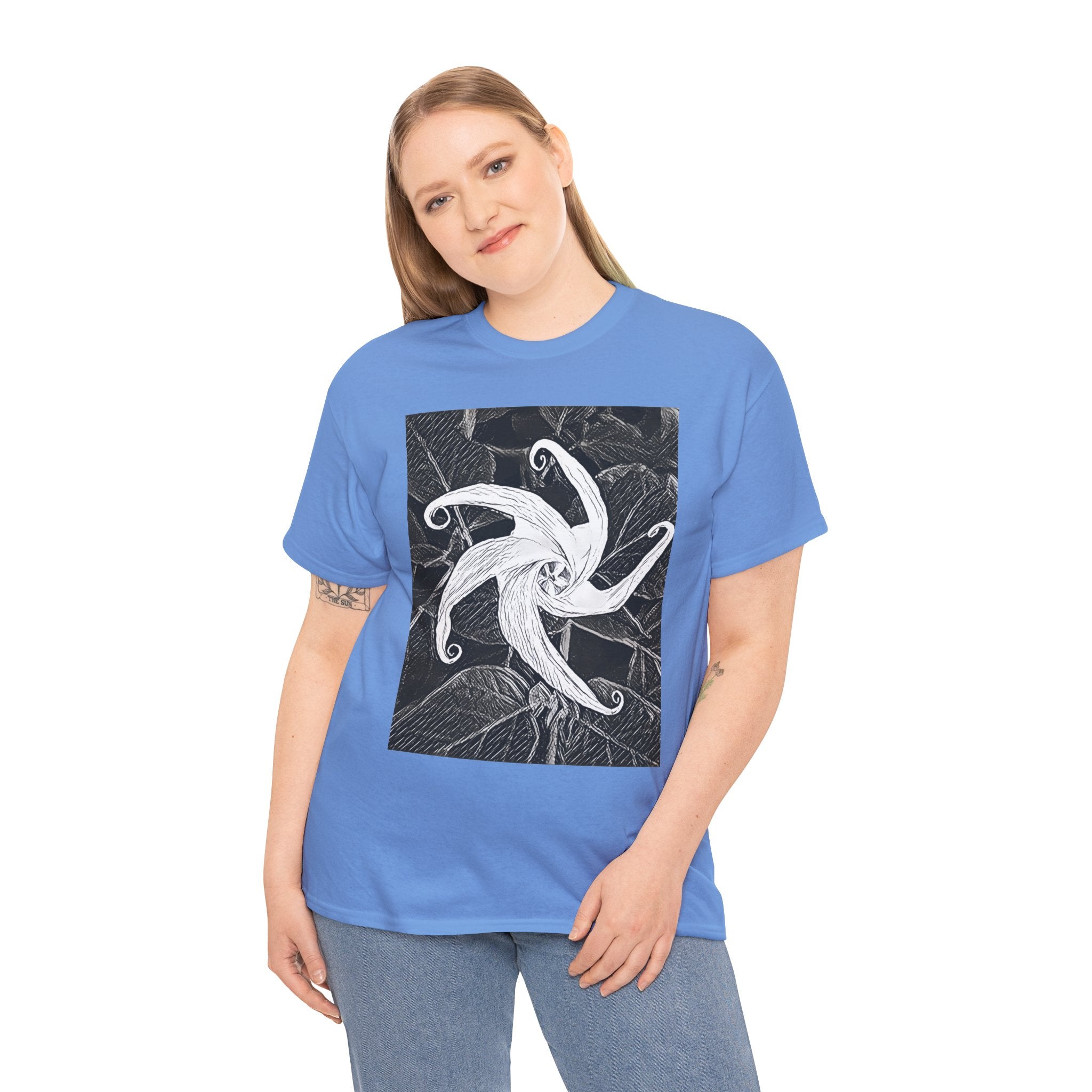 Jimsonweed Datura Stramonium Graphic Print Botany Unisex Heavy Cotton Tee Shirt