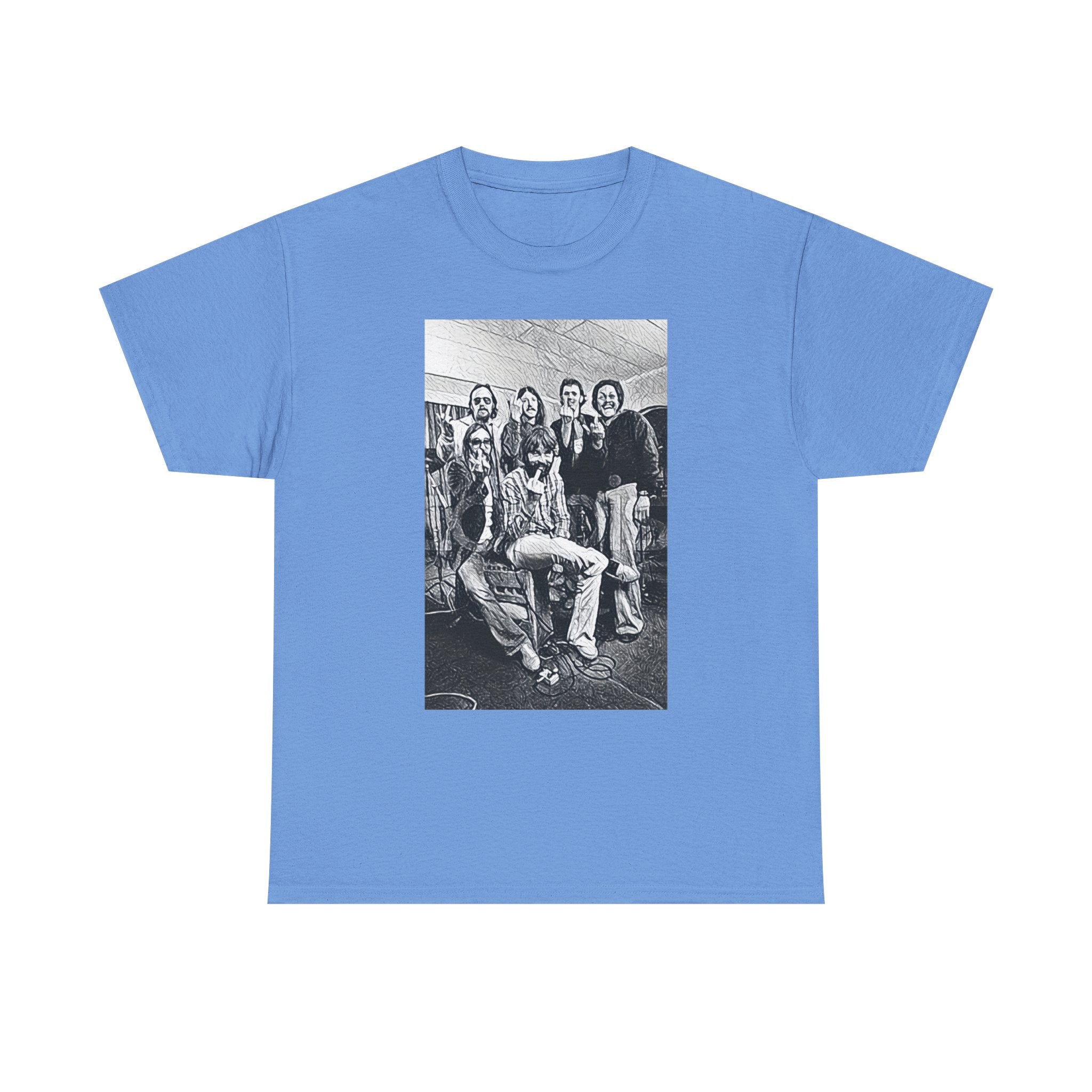 The Doobie Brothers Graphic Print Short Sleeve Crew Neck Unisex Heavy Cotton Tee