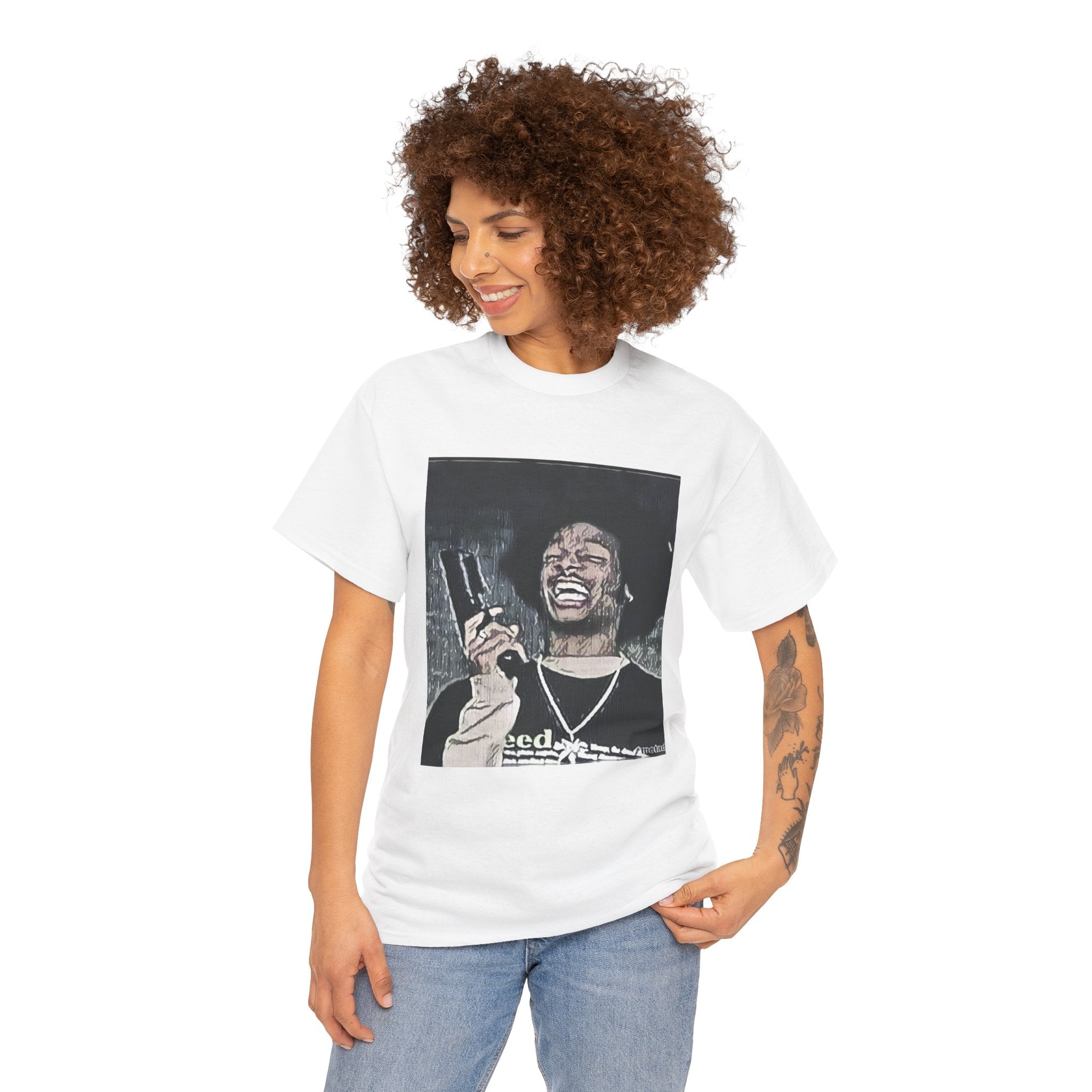Shorty Scary Movie Graphic Print Short Sleeve Crew Unisex Heavy Cotton Tee Shirt