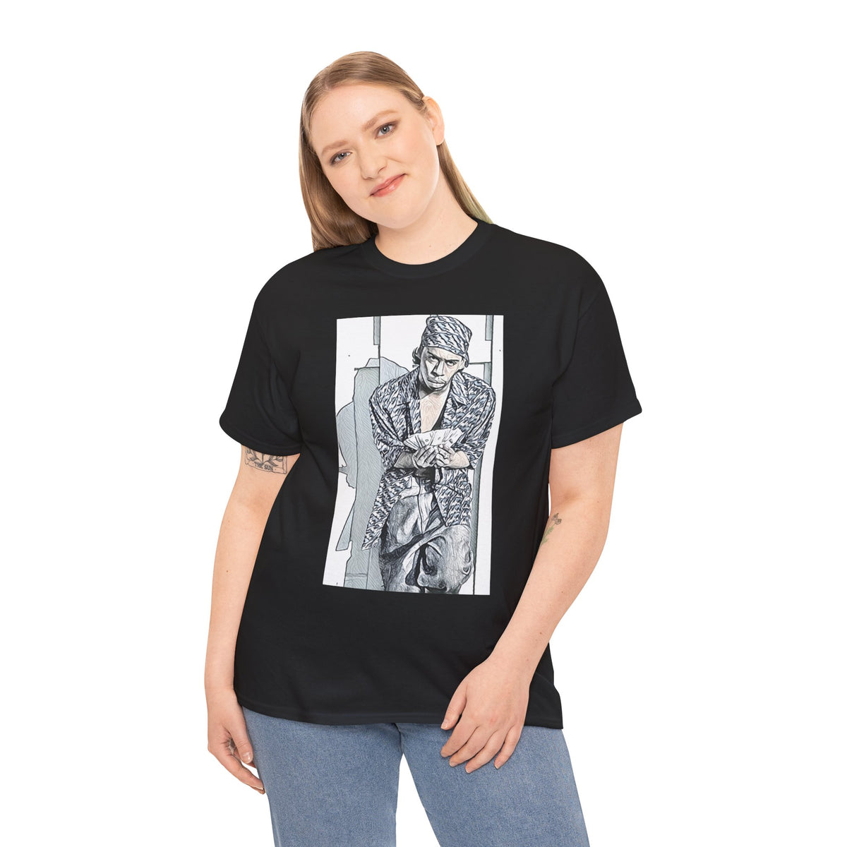 Tommy Wright III Graphic Print Short Sleeve Crew Unisex Heavy Cotton Tee Shirt