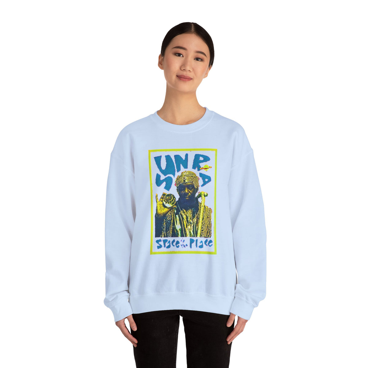 Sun Ra Space Is The Place Graphic Print Unisex Heavy Blend™ Crewneck Sweatshirt