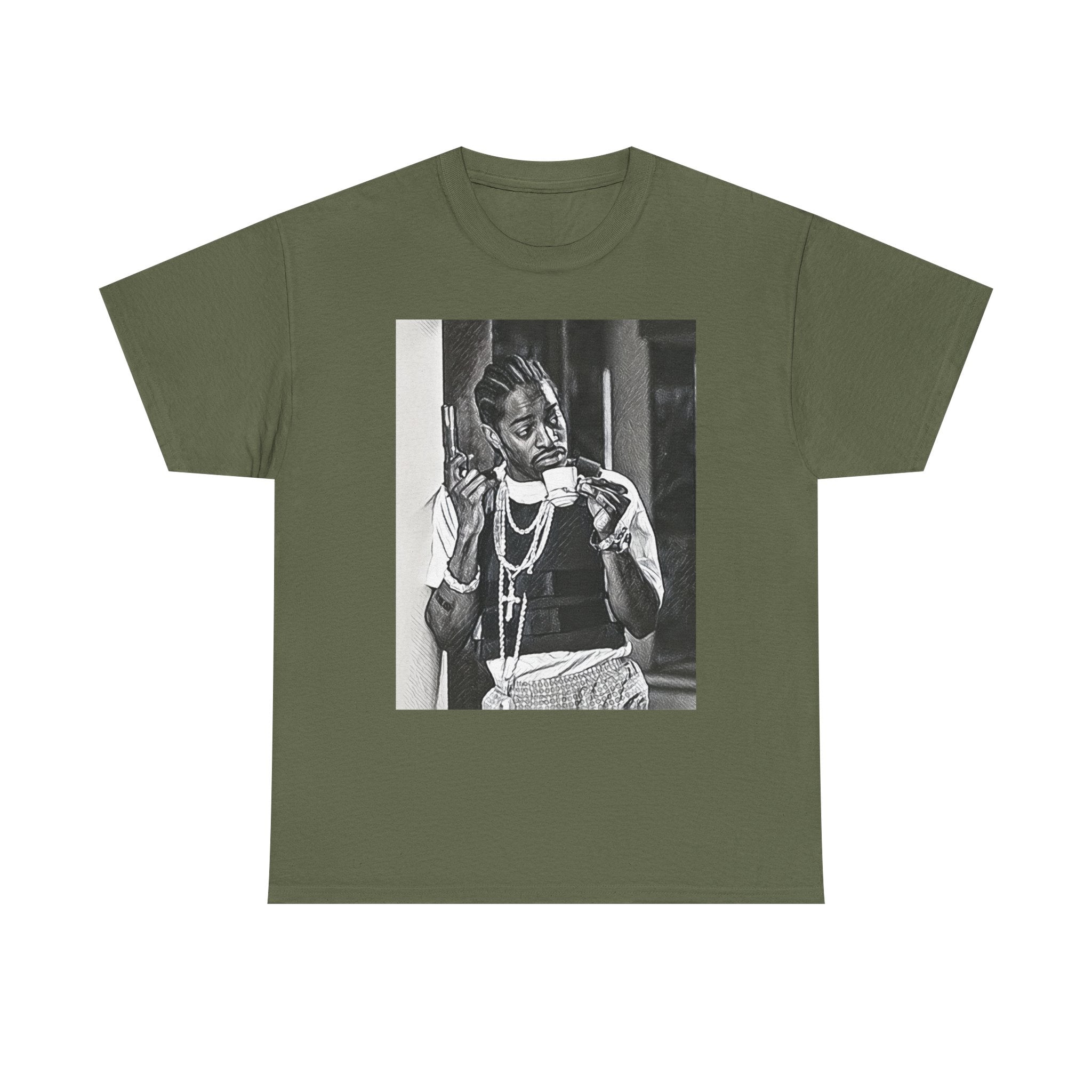 Andre 3000 Graphic Print Short Sleeve Crew Neck Unisex Heavy Cotton Tee Shirt