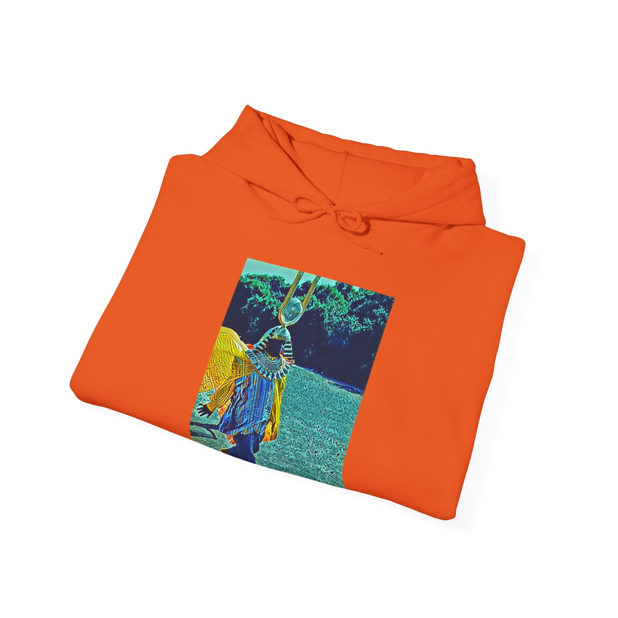 Sun Ra Drip Art Long Sleeve Graphic Print Unisex Heavy Blend™ Hooded Sweatshirt