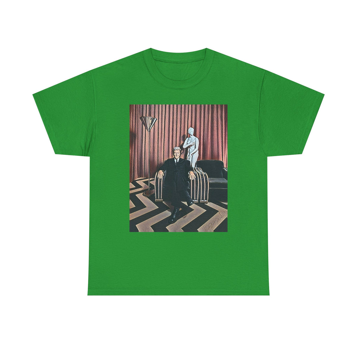 David Lynch Twin Peaks Graphic Print Short Sleeve Unisex Heavy Cotton Tee Shirt