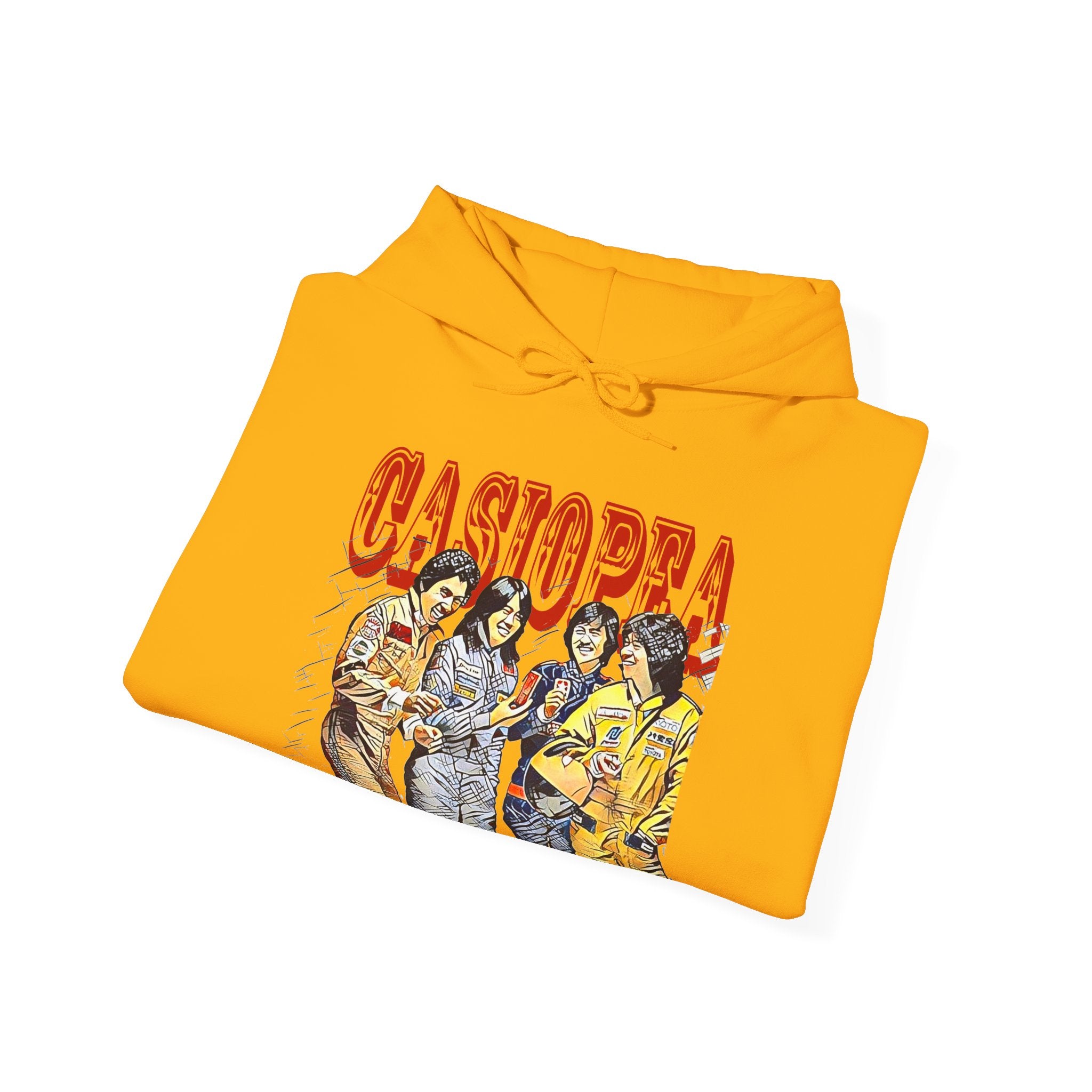 Casiopea Band Art Graphic Print Long Sleeve Unisex Heavy Blend Hooded Sweatshirt