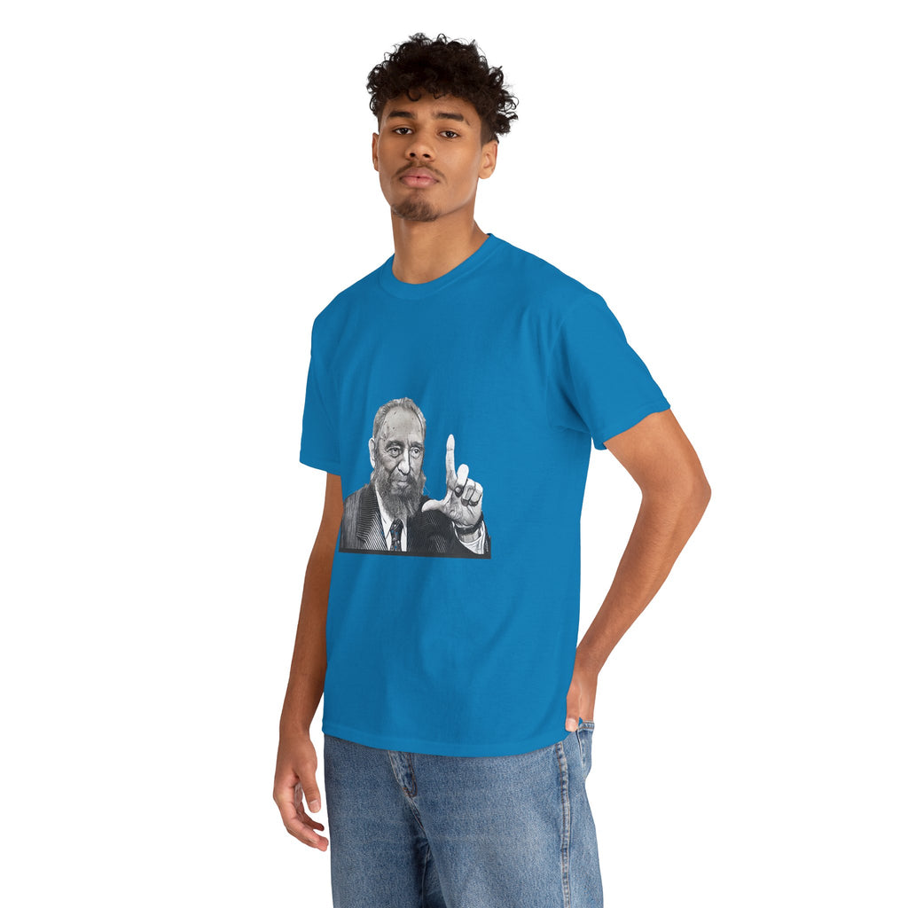 Fidel Castro Black & White Art Graphic Print Unisex Heavy Cotton Tee