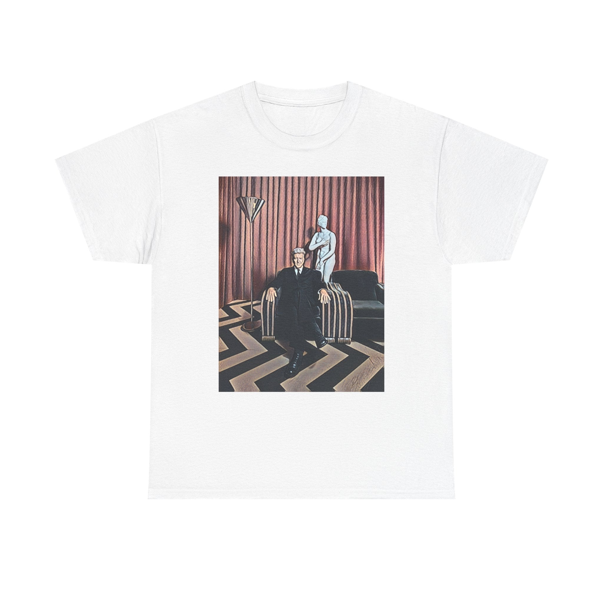 David Lynch Twin Peaks Graphic Print Short Sleeve Unisex Heavy Cotton Tee Shirt