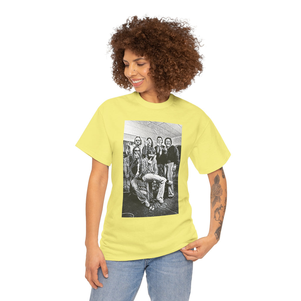 The Doobie Brothers Graphic Print Short Sleeve Crew Neck Unisex Heavy Cotton Tee
