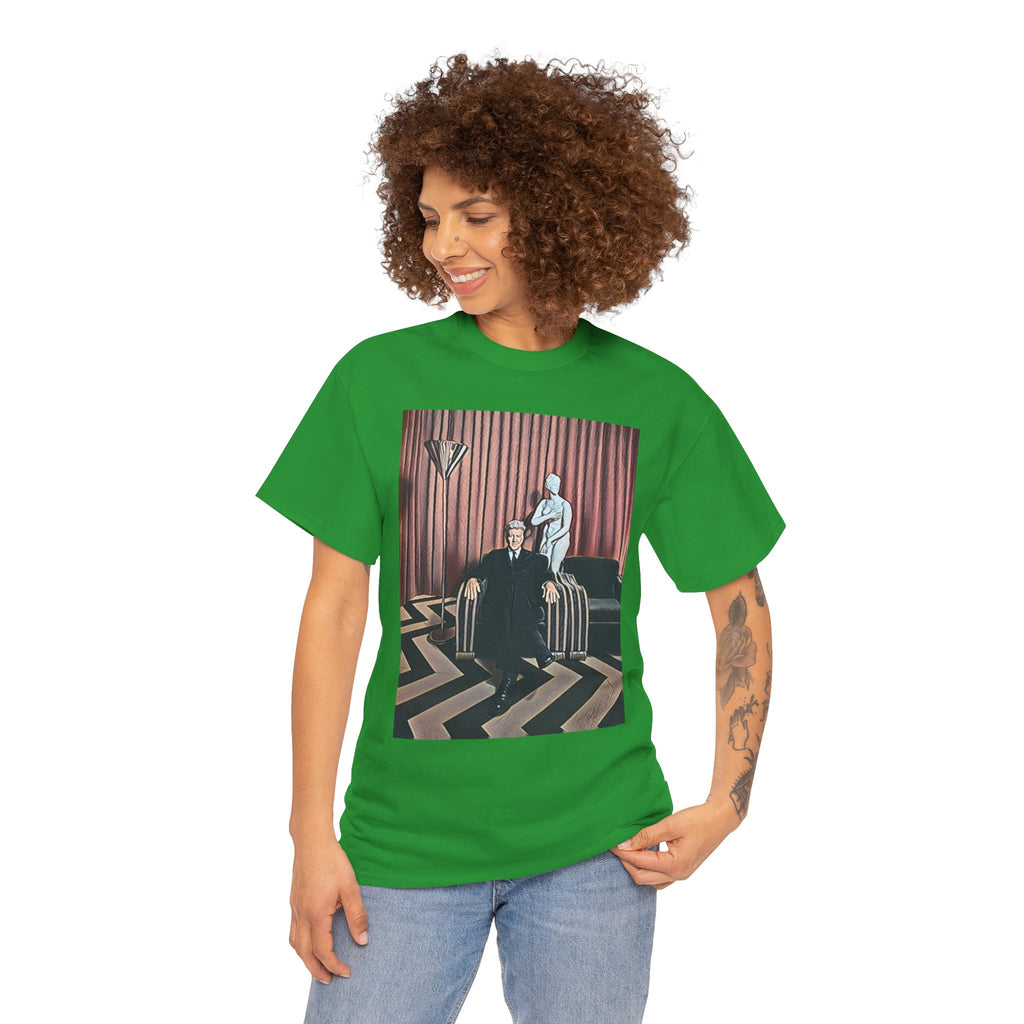 David Lynch Twin Peaks Graphic Print Short Sleeve Unisex Heavy Cotton Tee Shirt