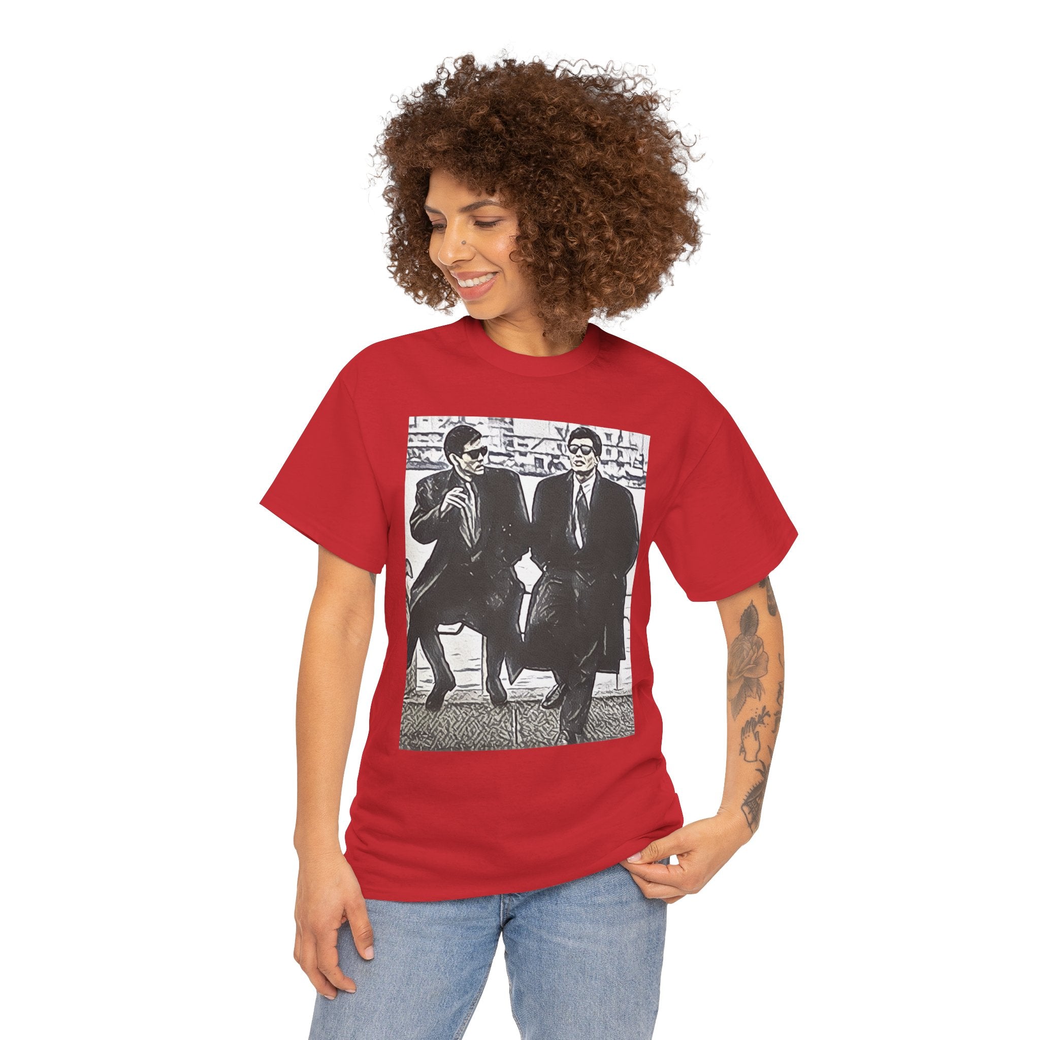 Abunai Deka Graphic Print Short Sleeve Crew Neck Unisex Heavy Cotton Tee Shirt