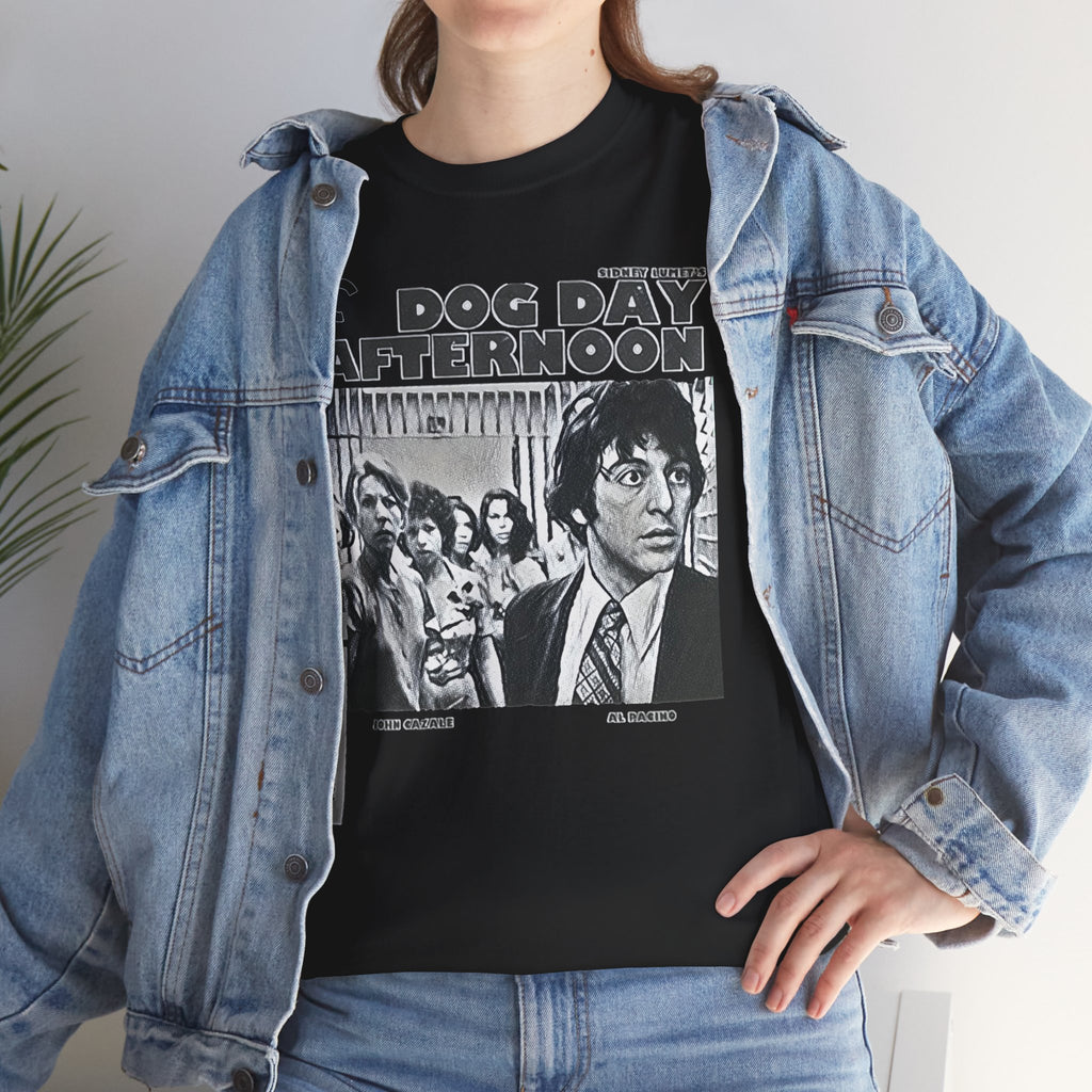 Dog Day Afternoon Graphic Print Al Pacino Black & White Unisex Heavy Cotton Tee
