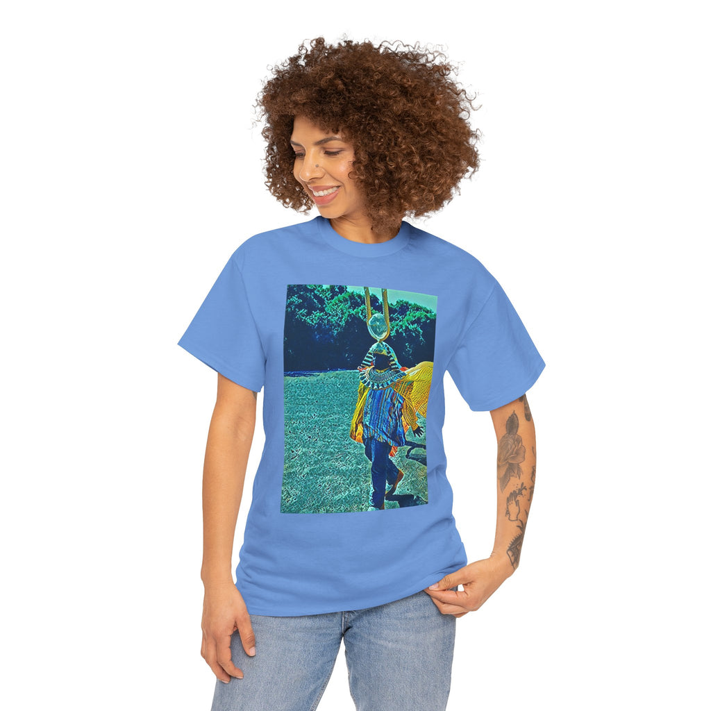 Sun Ra Graphic Print Drip Short Sleeve Crew Neck Unisex Heavy Cotton Tee Shirt