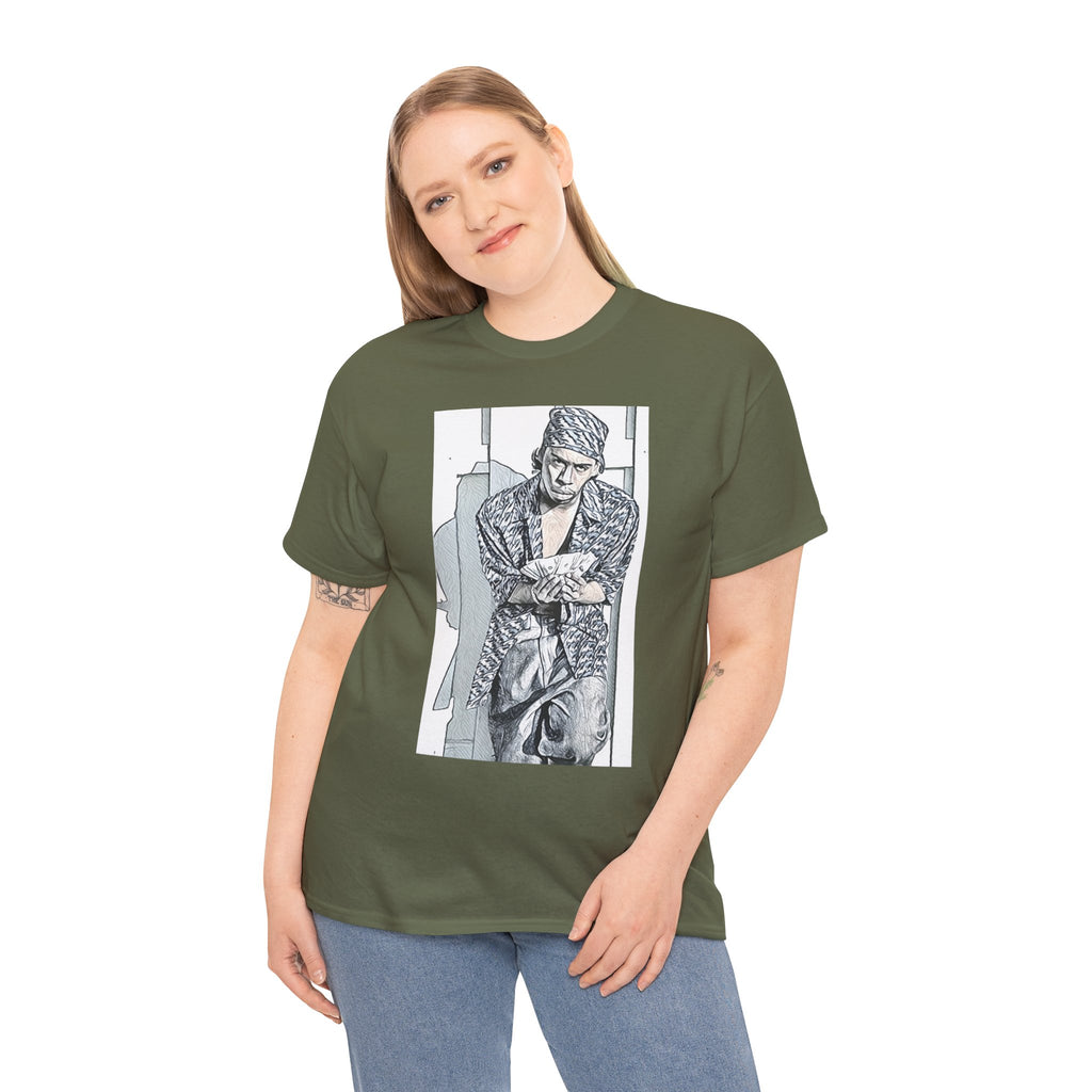 Tommy Wright III Graphic Print Short Sleeve Crew Unisex Heavy Cotton Tee Shirt
