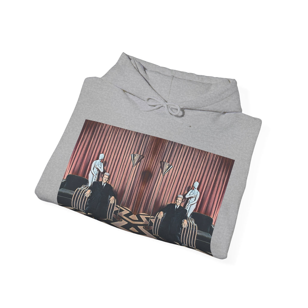 David Lynch Twin Peaks Art Graphic Print LS Unisex Heavy Blend Hooded Sweatshirt