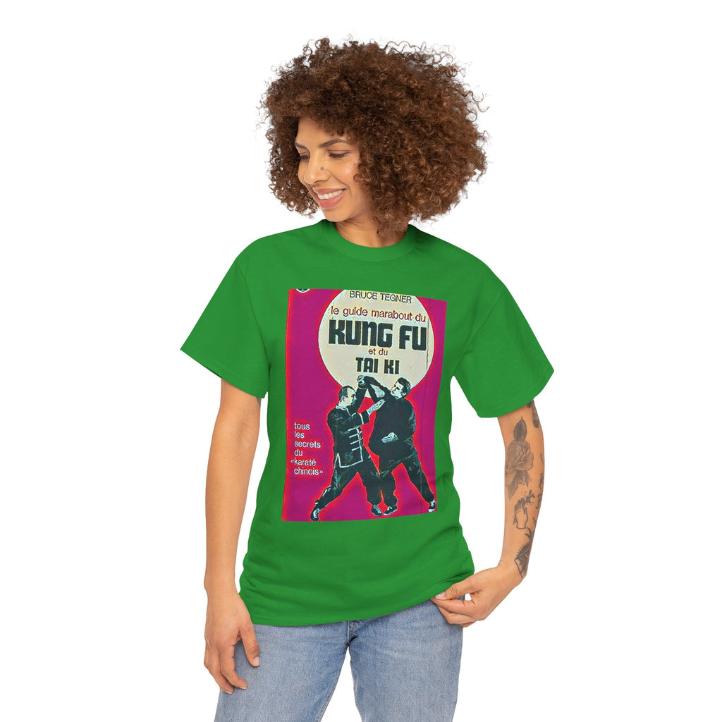 Kung Fu Tai Chi Bruce Tegner Graphic Print SS Crew Unisex Heavy Cotton Tee Shirt