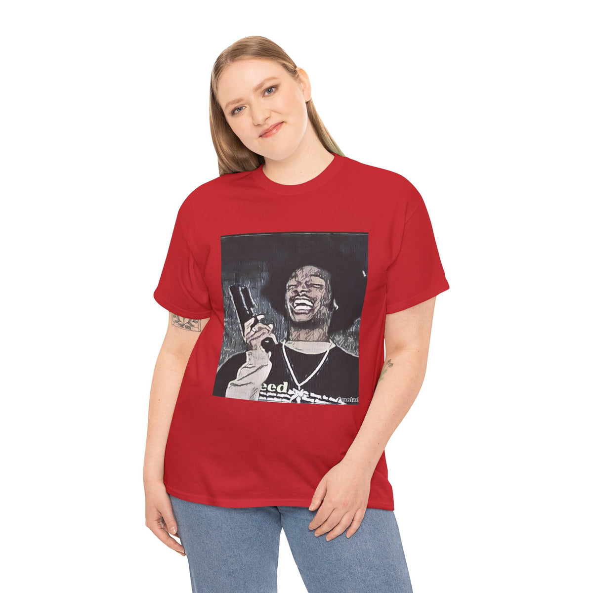 Shorty Scary Movie Graphic Print Short Sleeve Crew Unisex Heavy Cotton Tee Shirt