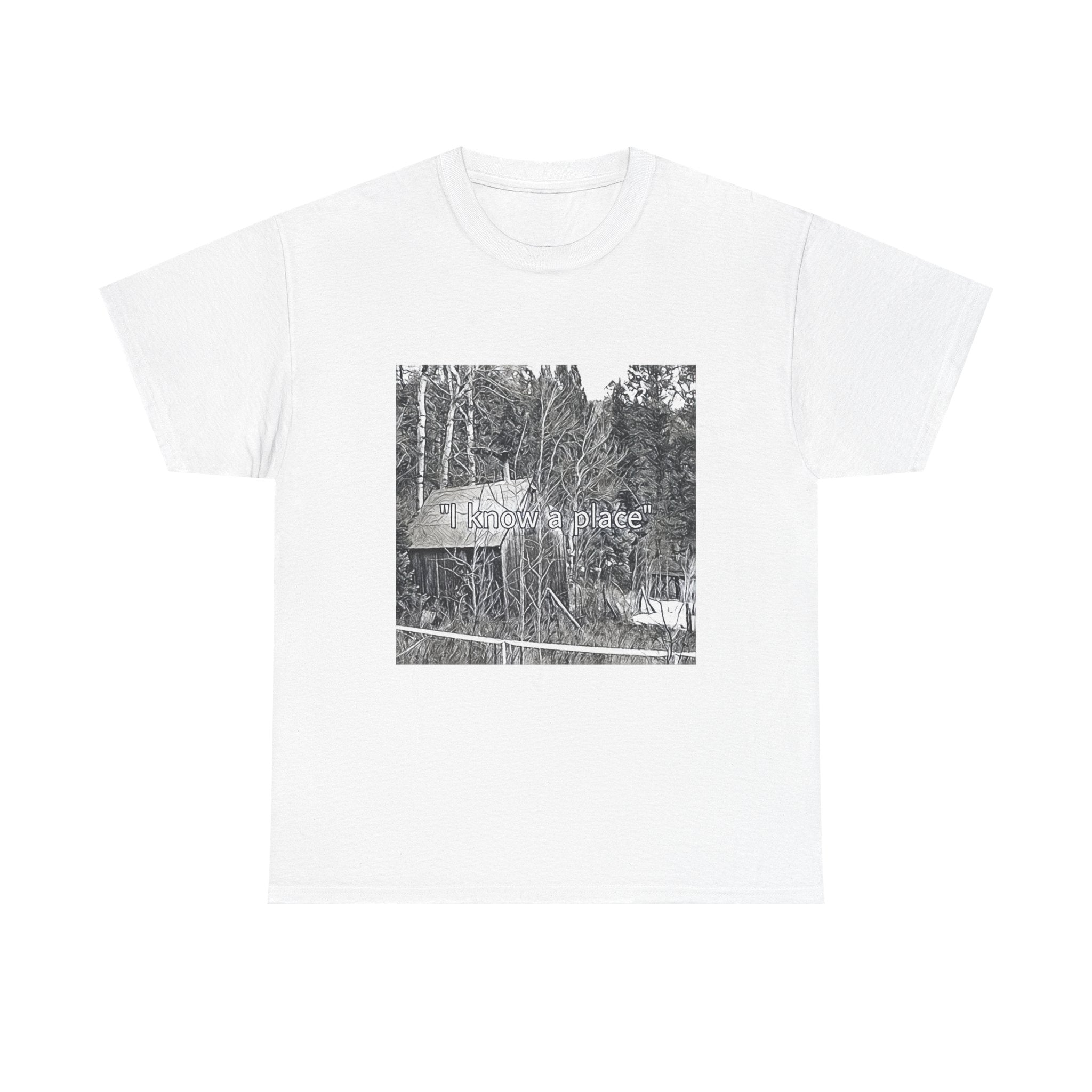 I Know A Place Graphic Print SS Crew Unisex Heavy Cotton Freedom Club Tee Shirt