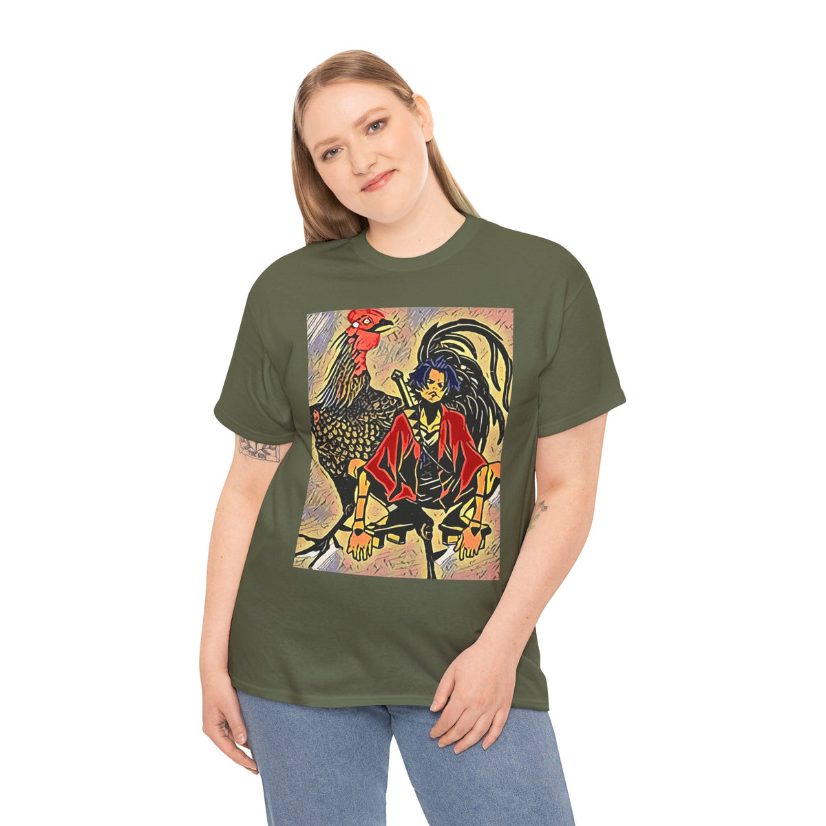 Samurai Champloo Graphic Print Short Sleeve Unisex Heavy Cotton Anime Tee Shirt