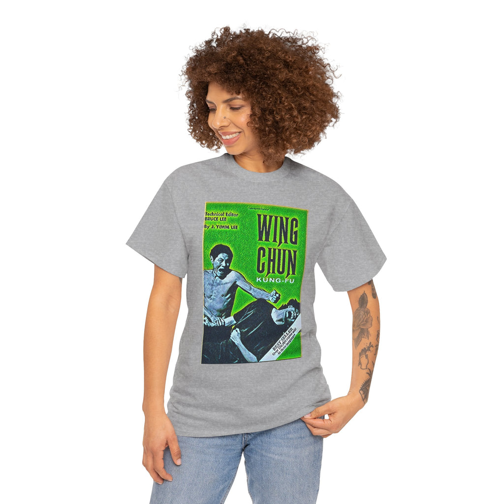 Wing Chun Kung-Fu Graphic Print Short Sleeve Crew Unisex Heavy Cotton Tee Shirt
