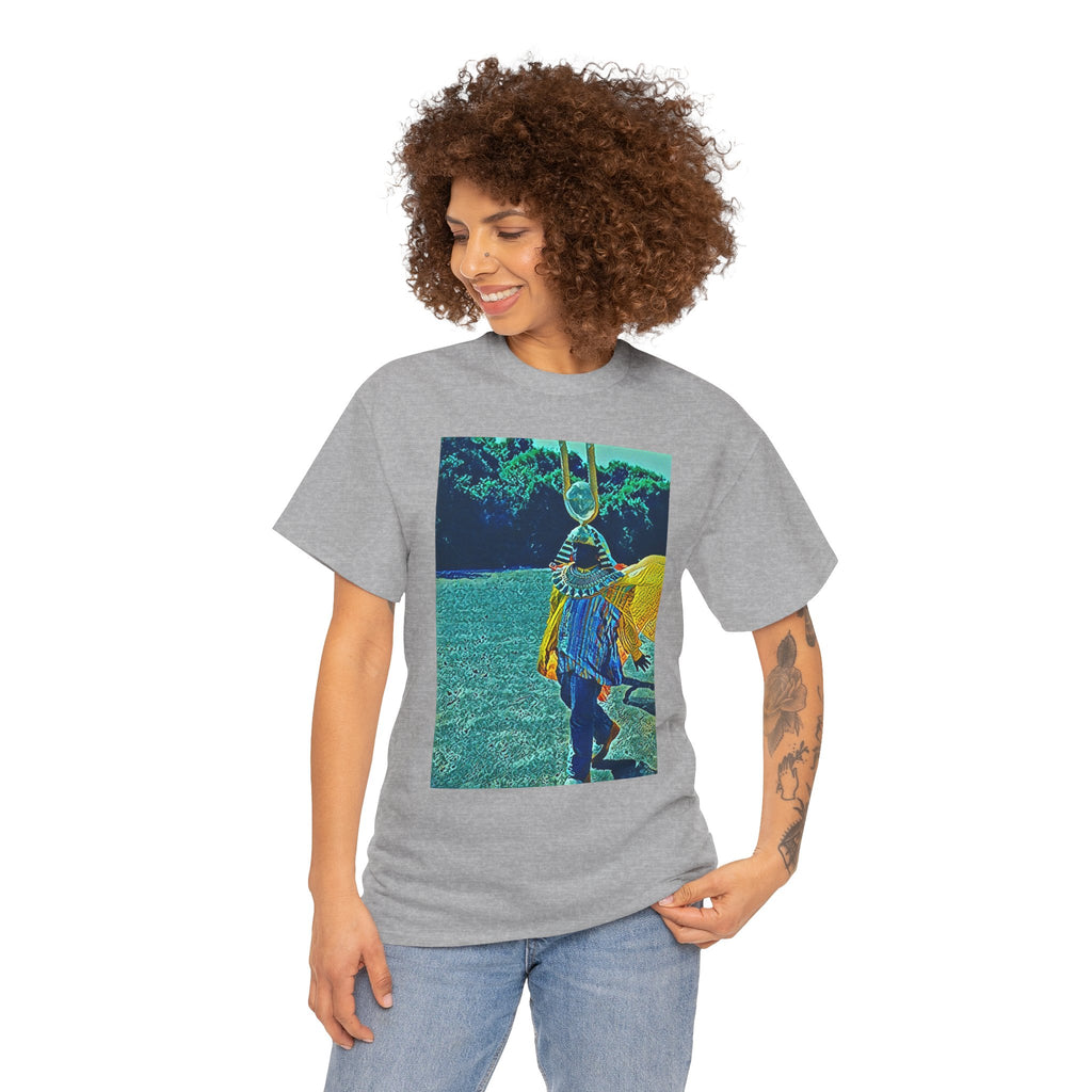 Sun Ra Graphic Print Drip Short Sleeve Crew Neck Unisex Heavy Cotton Tee Shirt