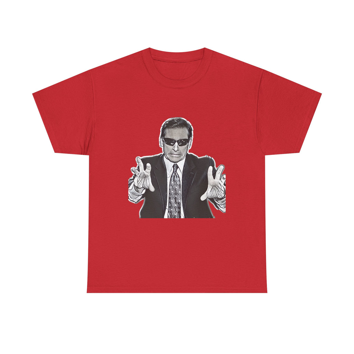Blind Guy Mcsqueezy Michael Scott Office Graphic Print Unisex Heavy Cotton Tee