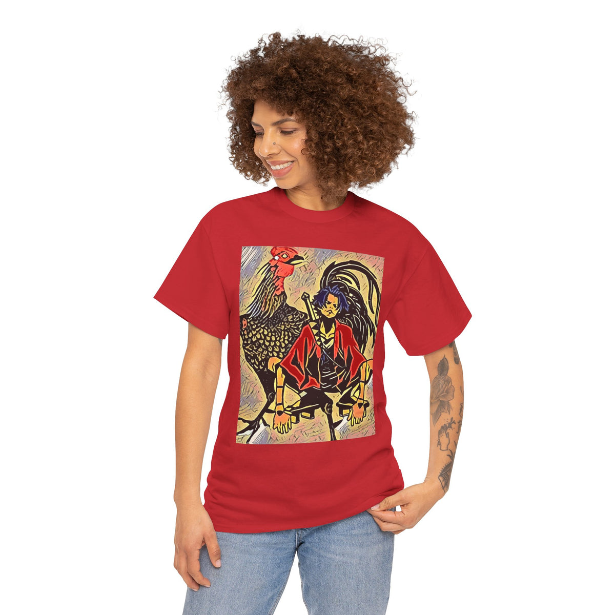 Samurai Champloo Graphic Print Short Sleeve Unisex Heavy Cotton Anime Tee Shirt