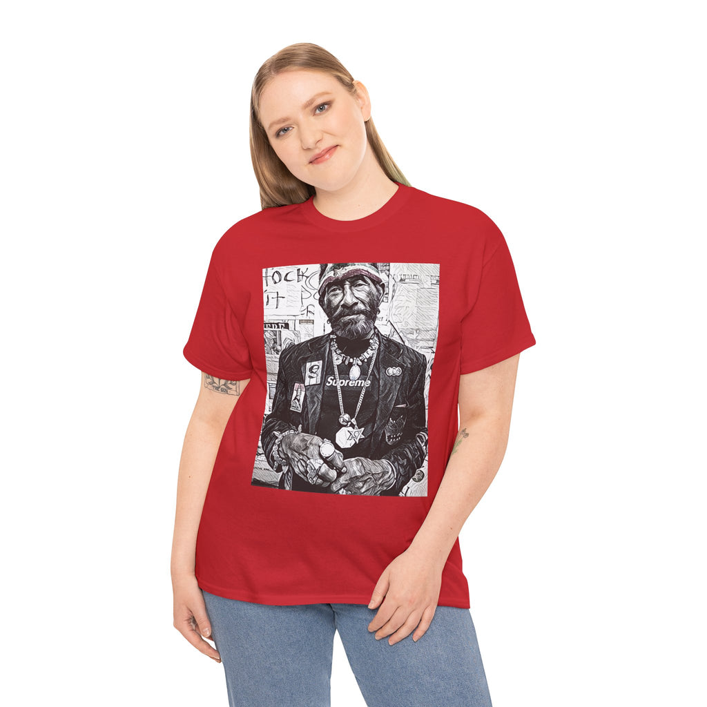 Lee "Scratch" Perry Graphic Print Short Sleeve Unisex Heavy Cotton Art Tee Shirt