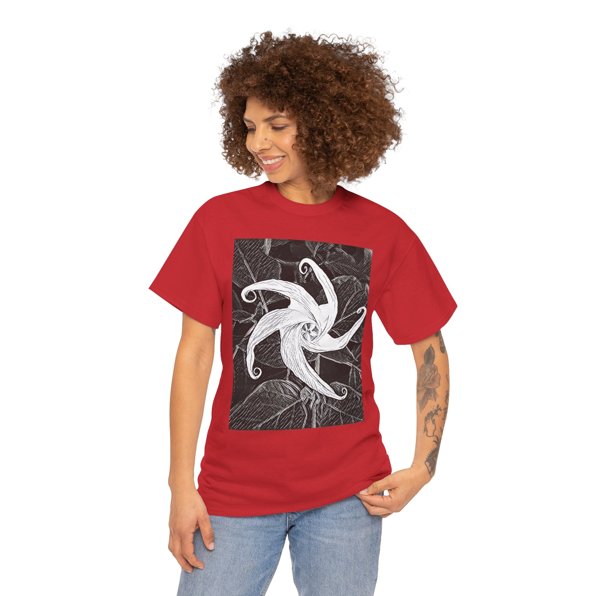Jimsonweed Datura Stramonium Graphic Print Botany Unisex Heavy Cotton Tee Shirt