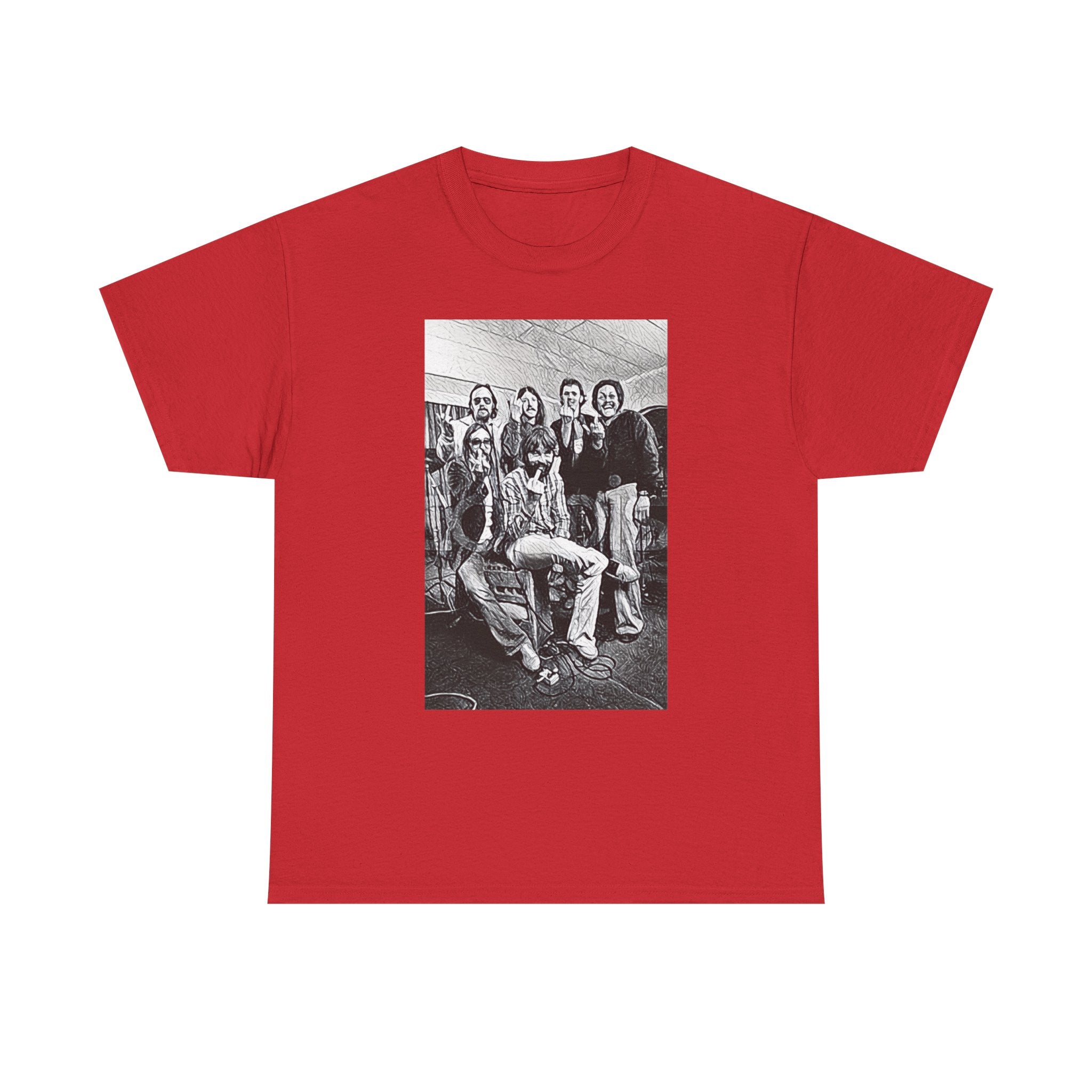 The Doobie Brothers Graphic Print Short Sleeve Crew Neck Unisex Heavy Cotton Tee