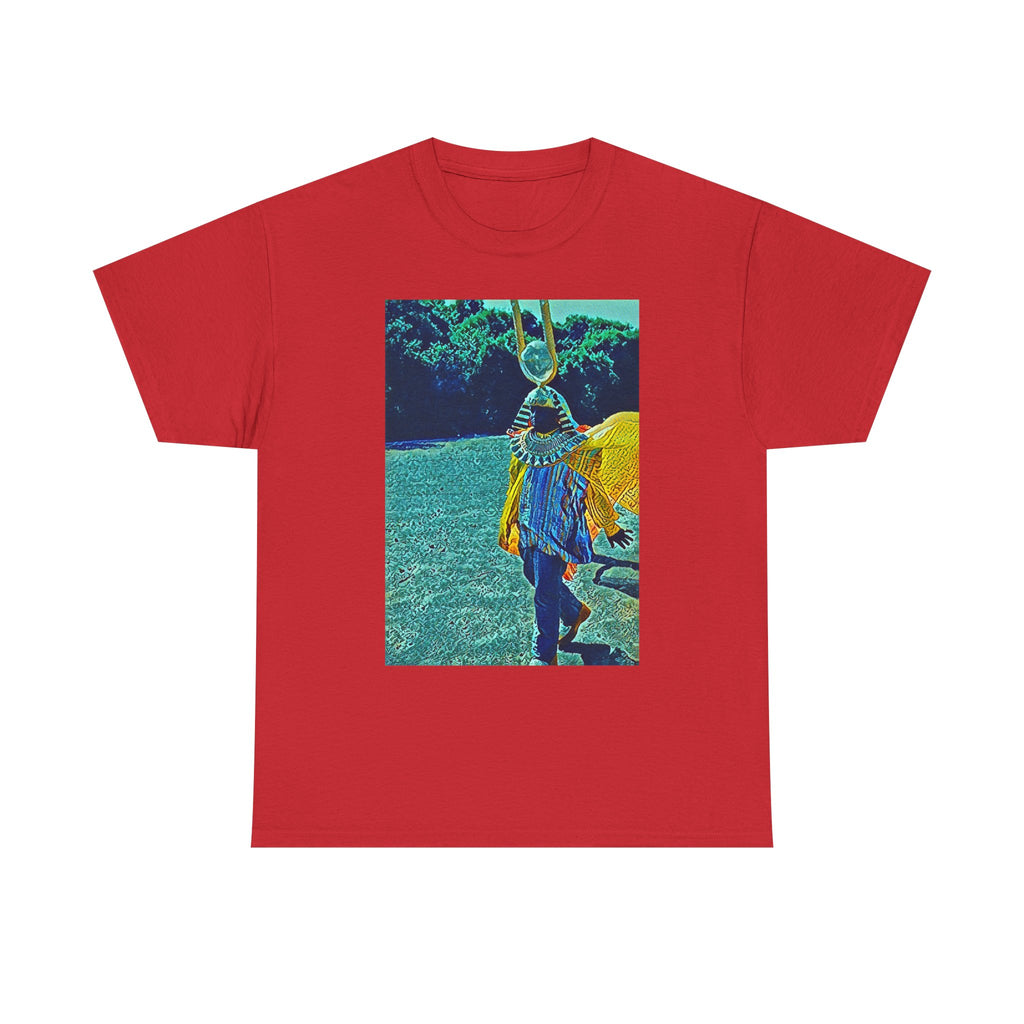Sun Ra Graphic Print Drip Short Sleeve Crew Neck Unisex Heavy Cotton Tee Shirt