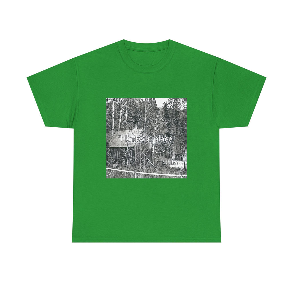I Know A Place Graphic Print SS Crew Unisex Heavy Cotton Freedom Club Tee Shirt