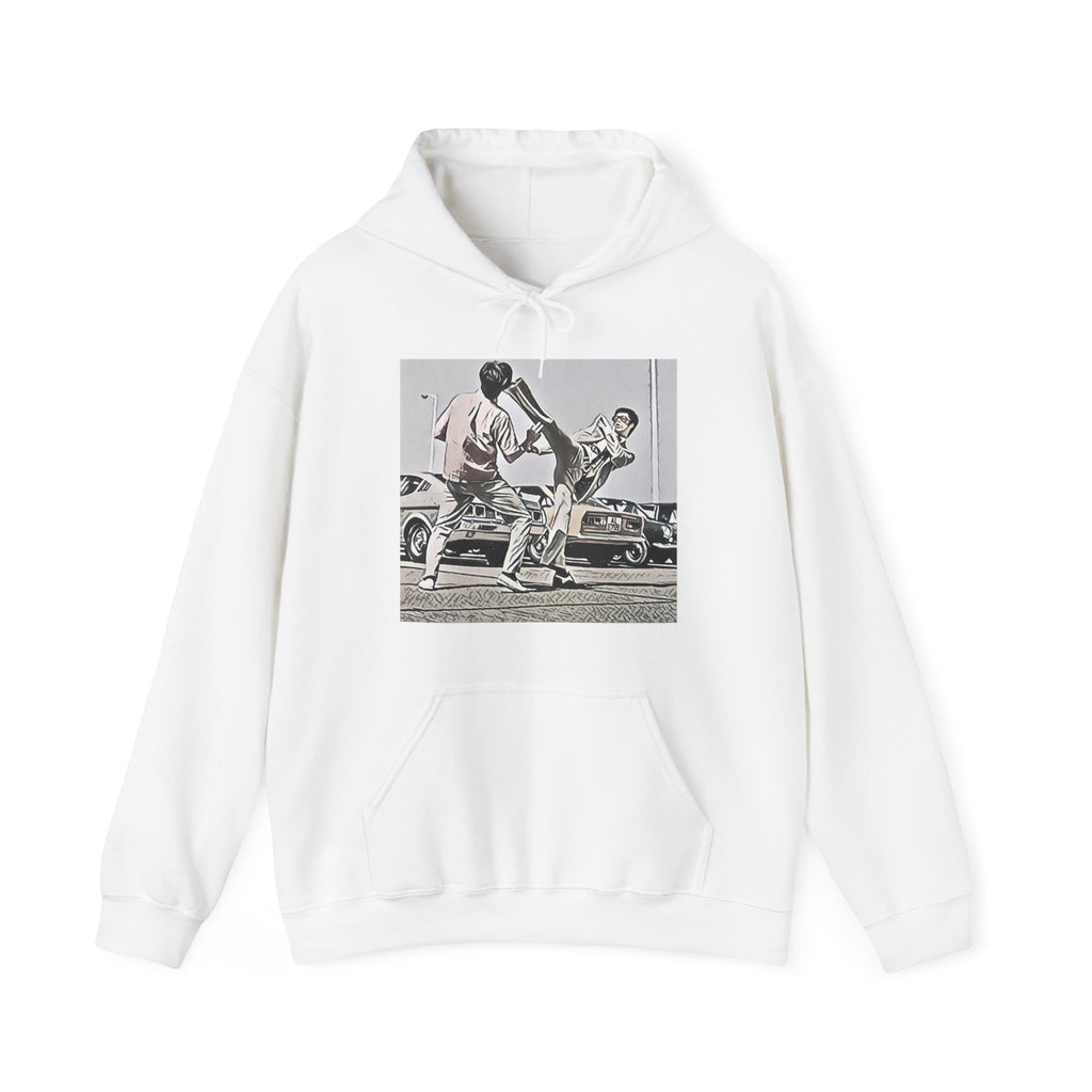 Bruce Lee Graphic Print Long Sleeve Unisex Heavy Blend™ Hooded Movie Sweatshirt