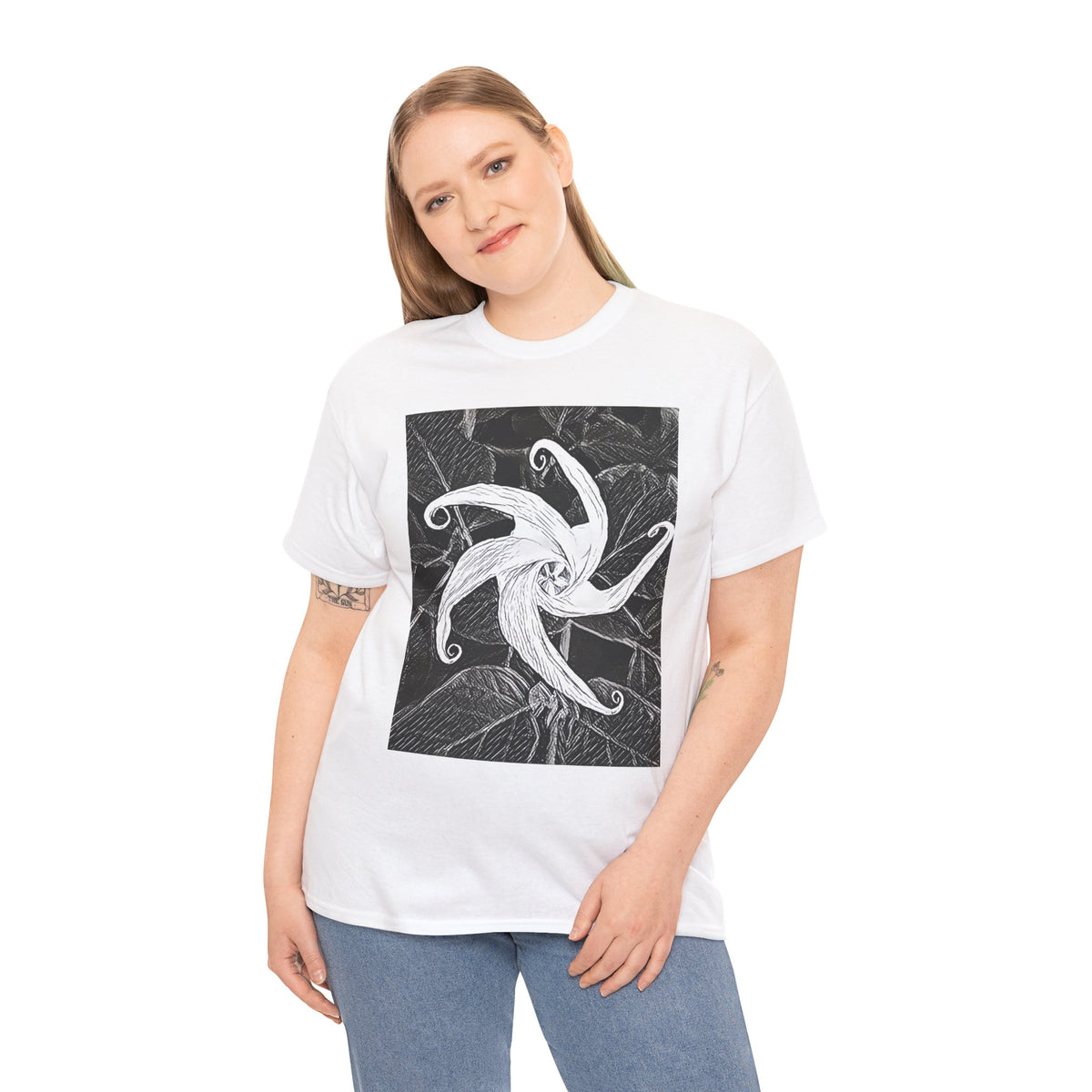 Jimsonweed Datura Stramonium Graphic Print Botany Unisex Heavy Cotton Tee Shirt